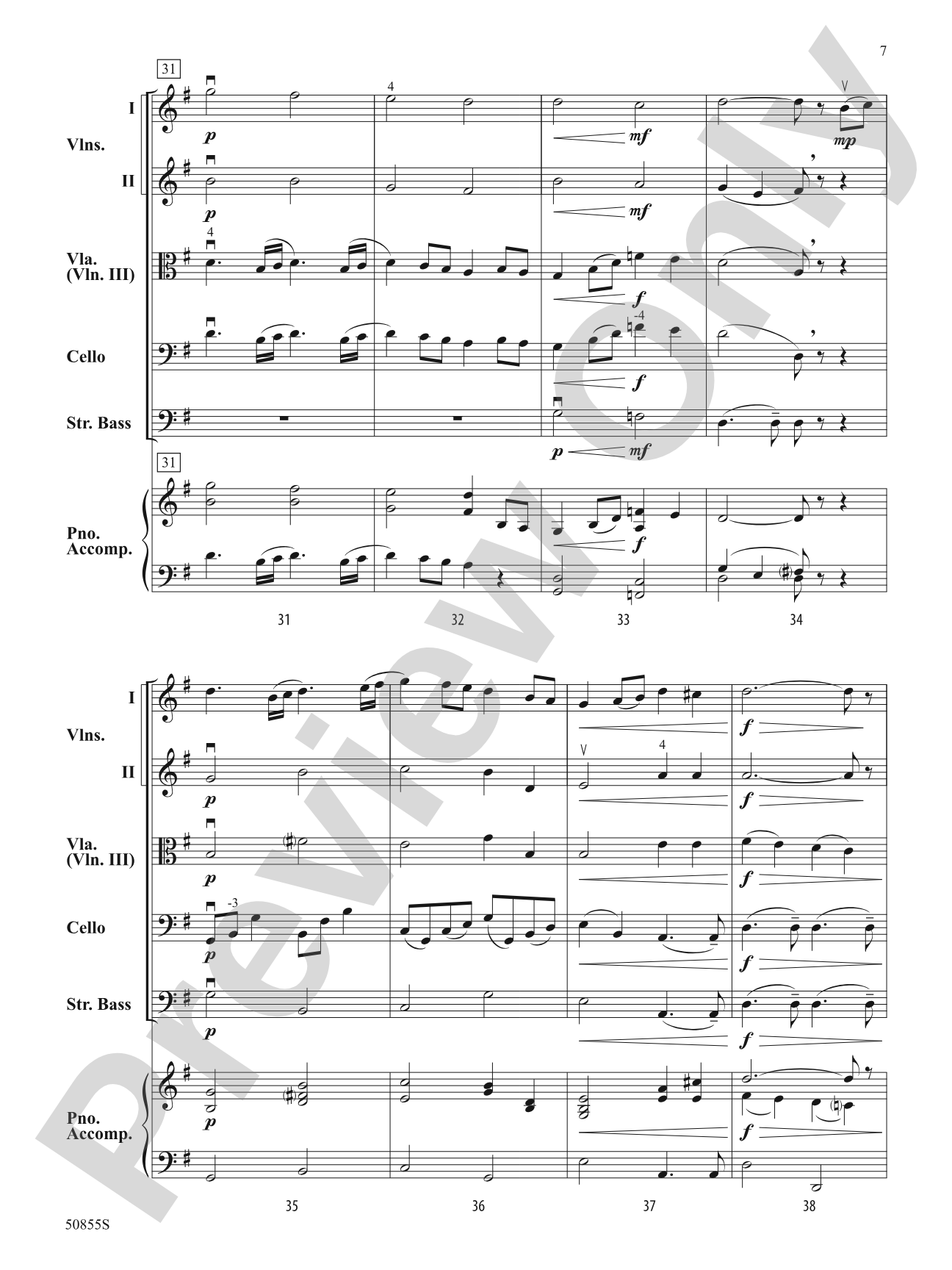 River Song: String Orchestra Conductor Score & Parts