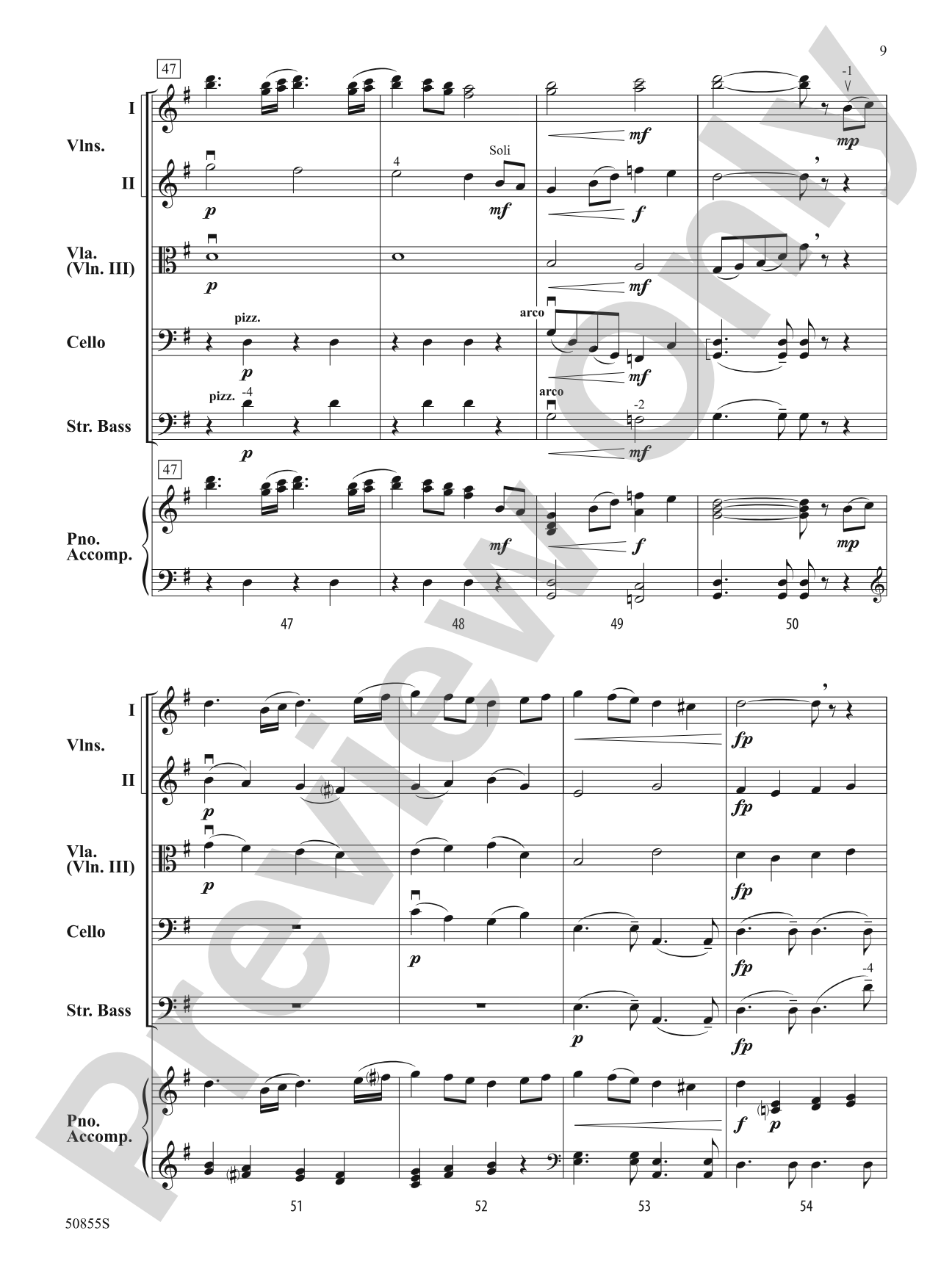 River Song: String Orchestra Conductor Score & Parts