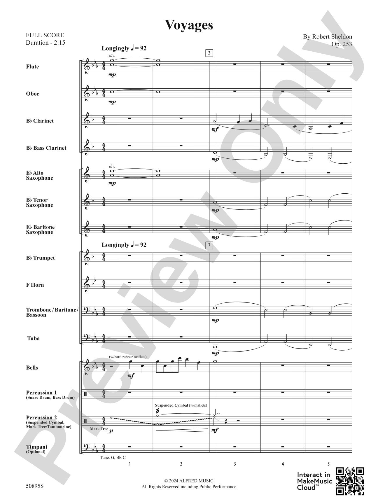 Voyages: Concert Band Conductor Score & Parts