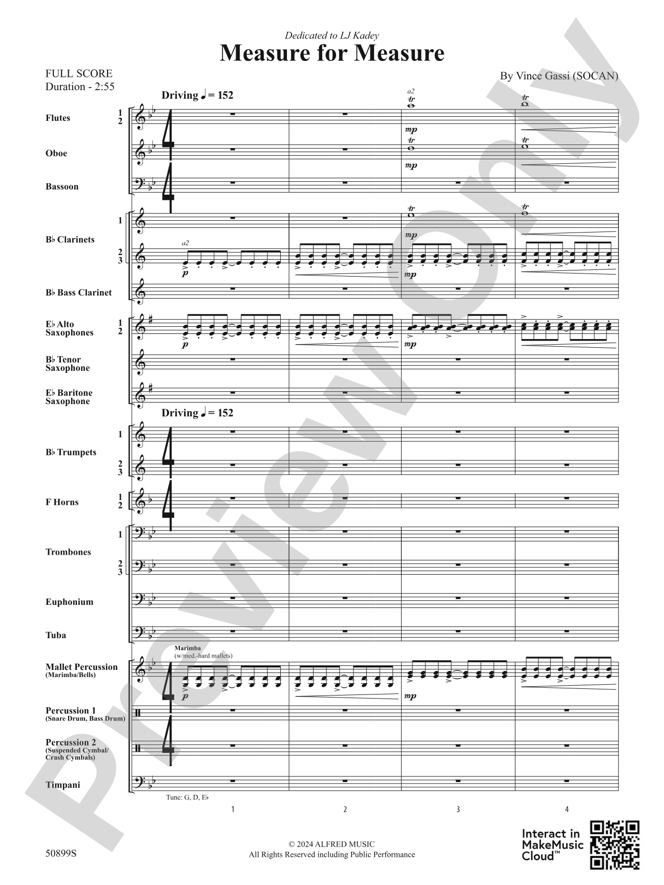 Measure for Measure: Concert Band Conductor Score & Parts