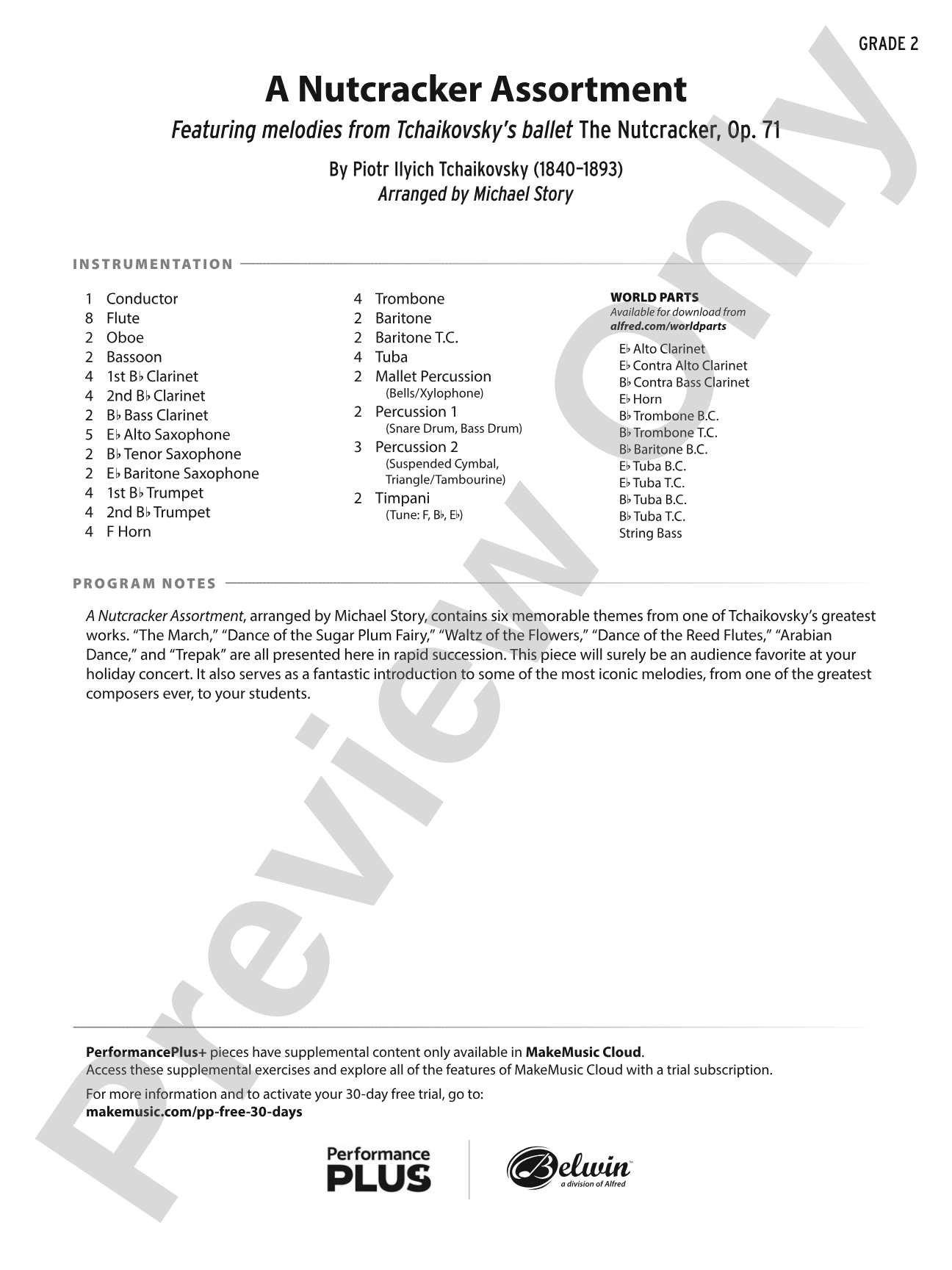 A Nutcracker Assortment: Concert Band Conductor Score & Parts