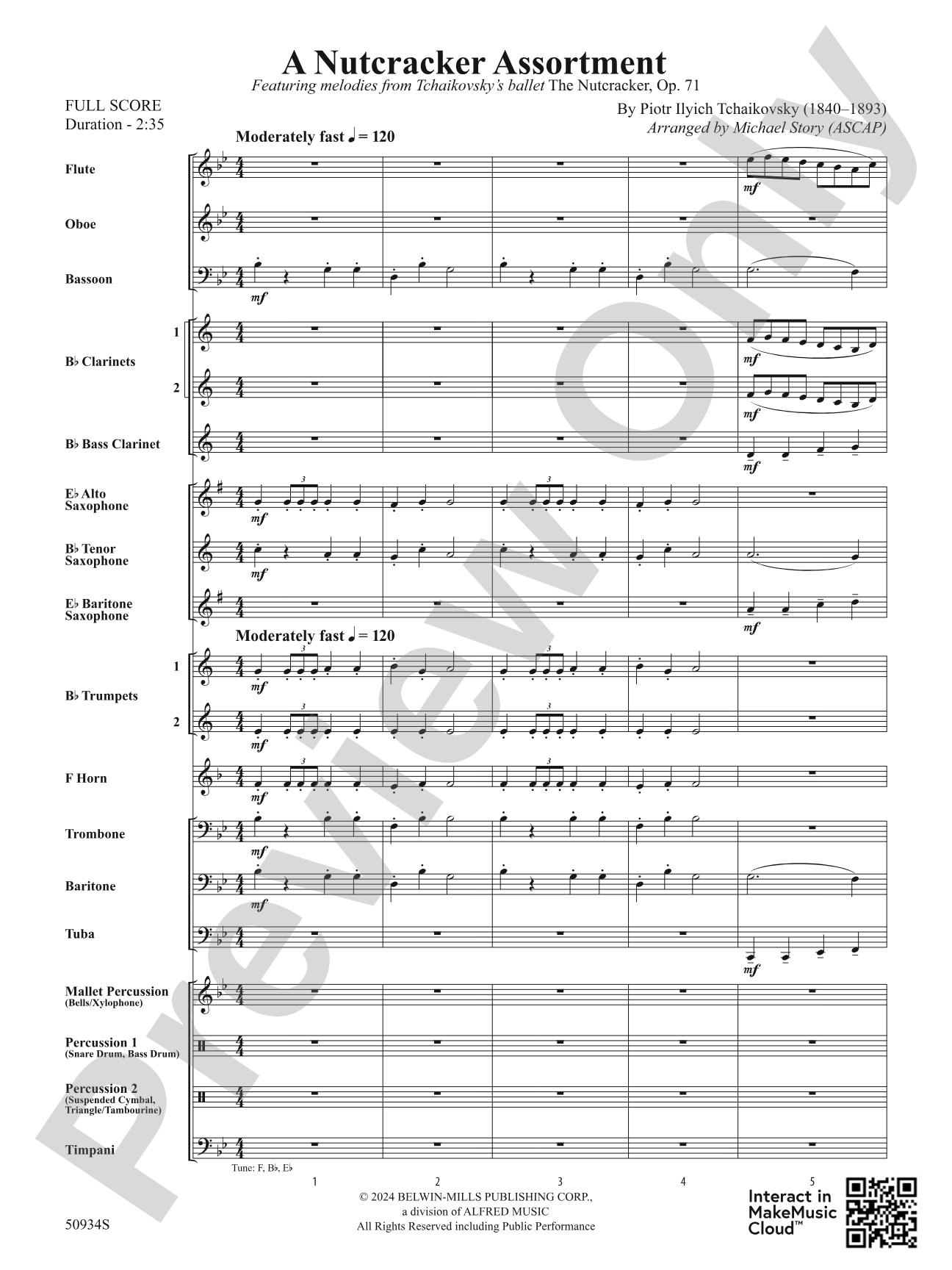 A Nutcracker Assortment: Concert Band Conductor Score & Parts