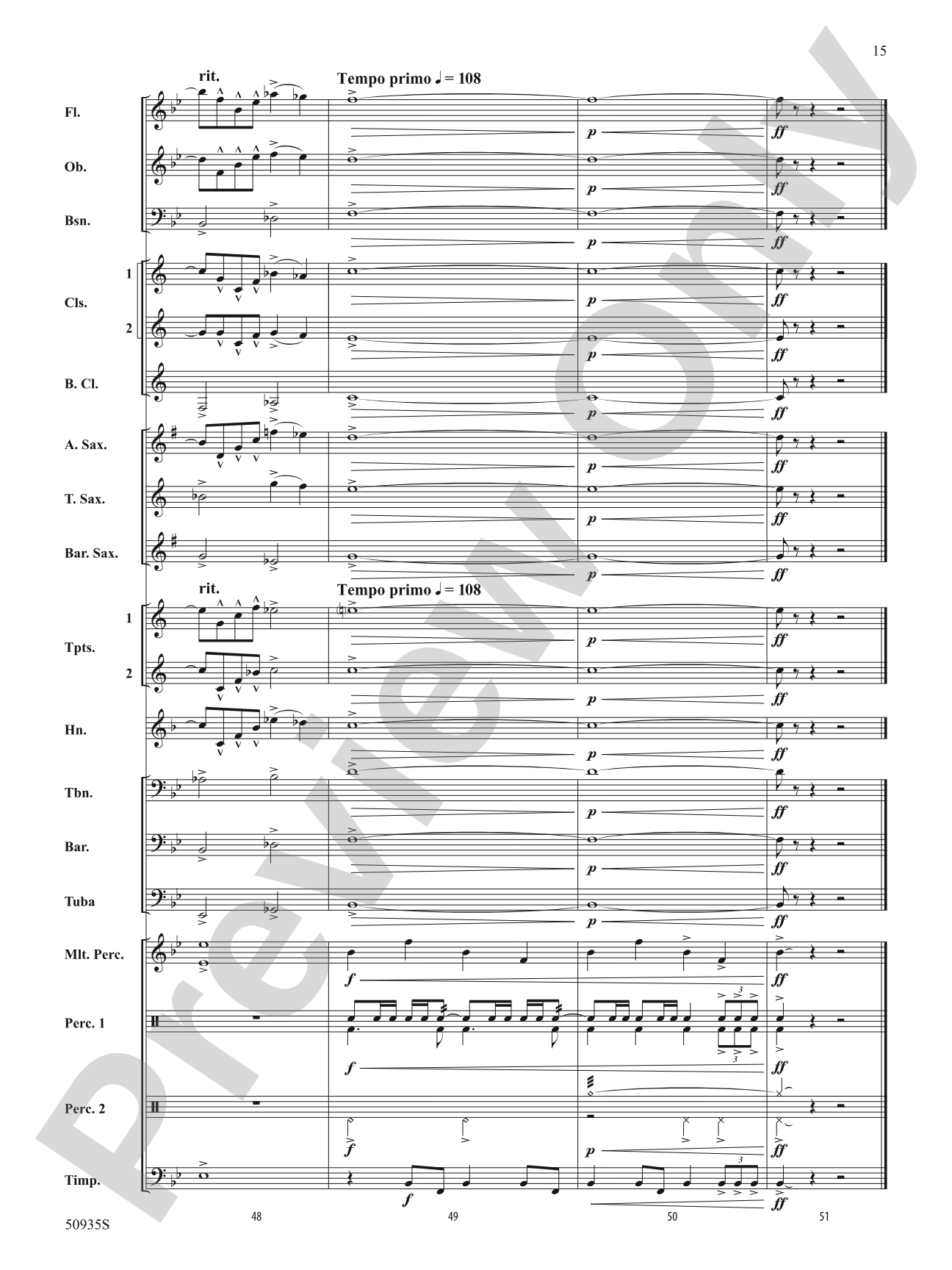 Spiritus Invictus: Concert Band Conductor Score & Parts