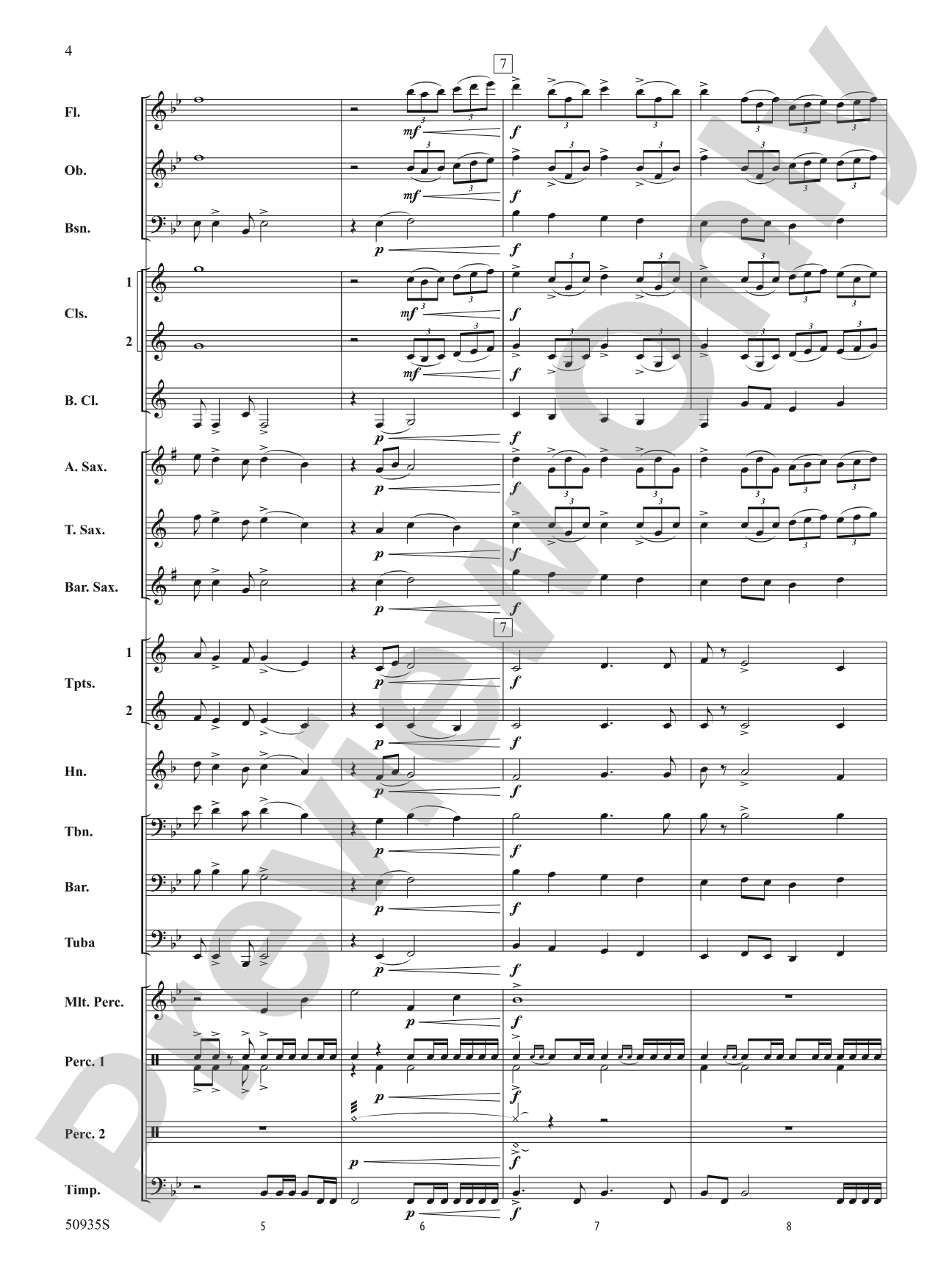 Spiritus Invictus: Concert Band Conductor Score & Parts