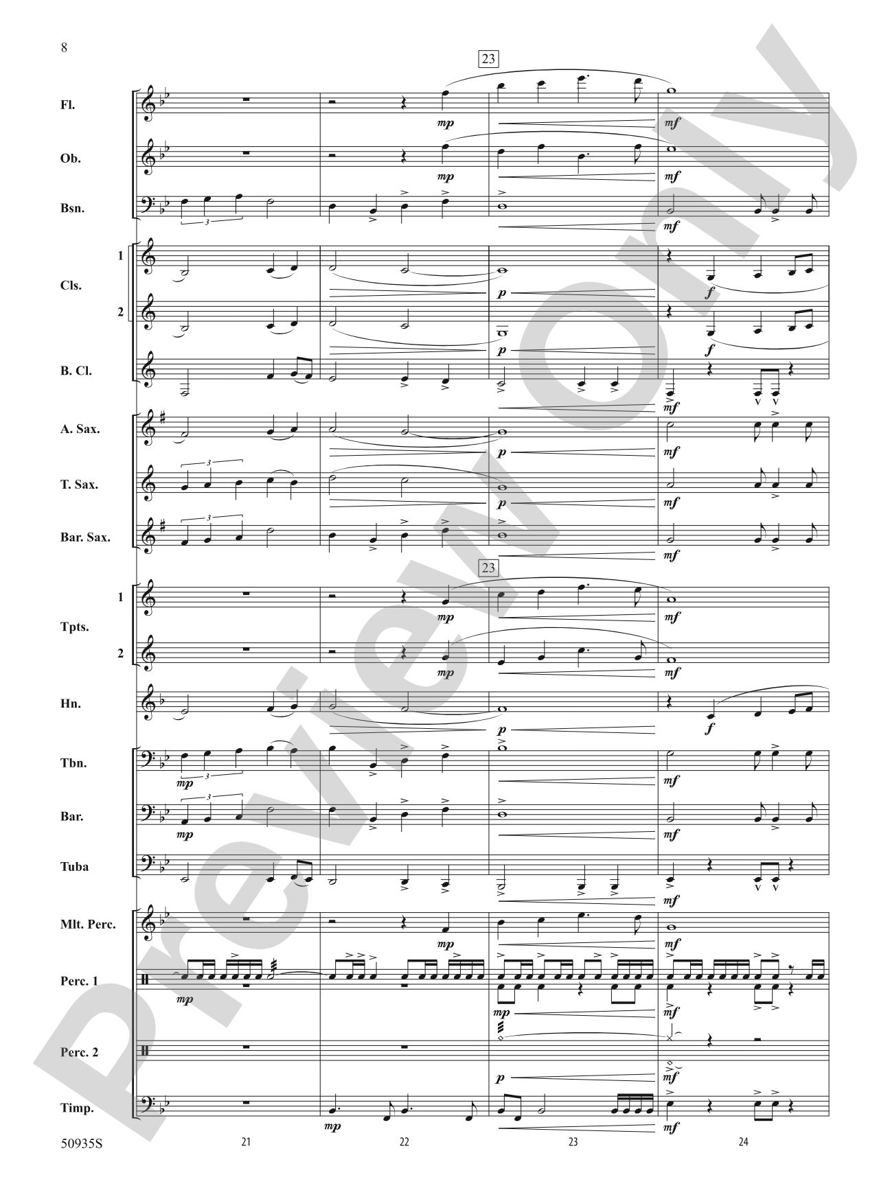 Spiritus Invictus: Concert Band Conductor Score & Parts