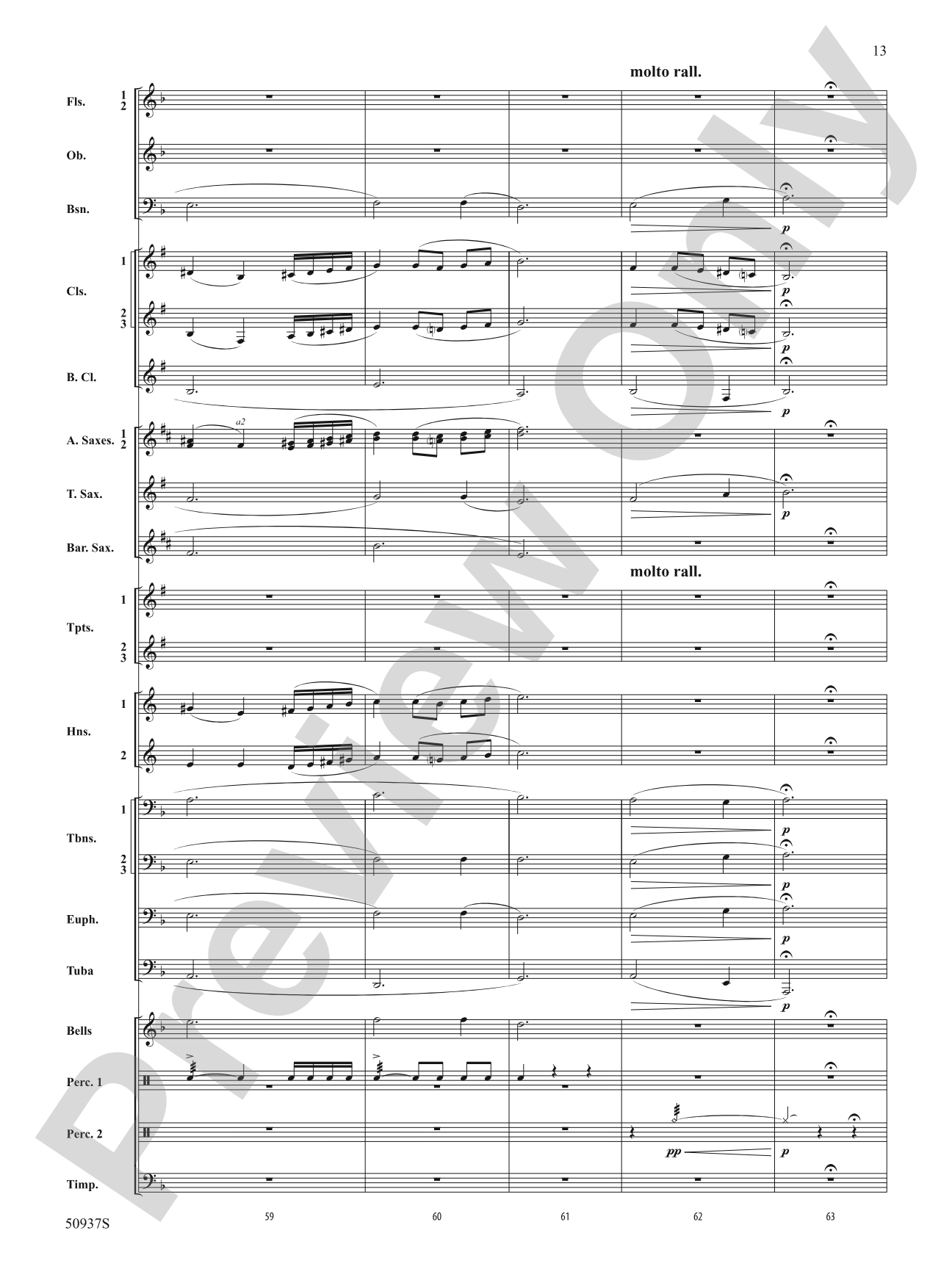 Waiting on Shore: Concert Band Conductor Score & Parts