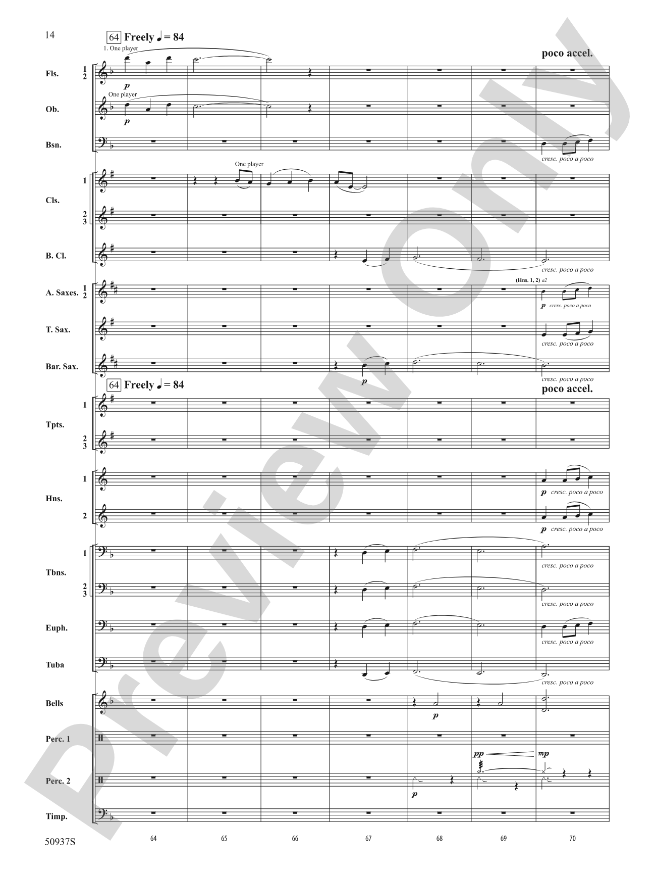 Waiting on Shore: Concert Band Conductor Score & Parts