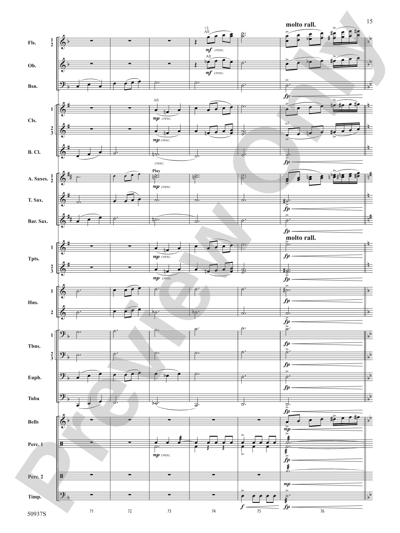 Waiting on Shore: Concert Band Conductor Score & Parts