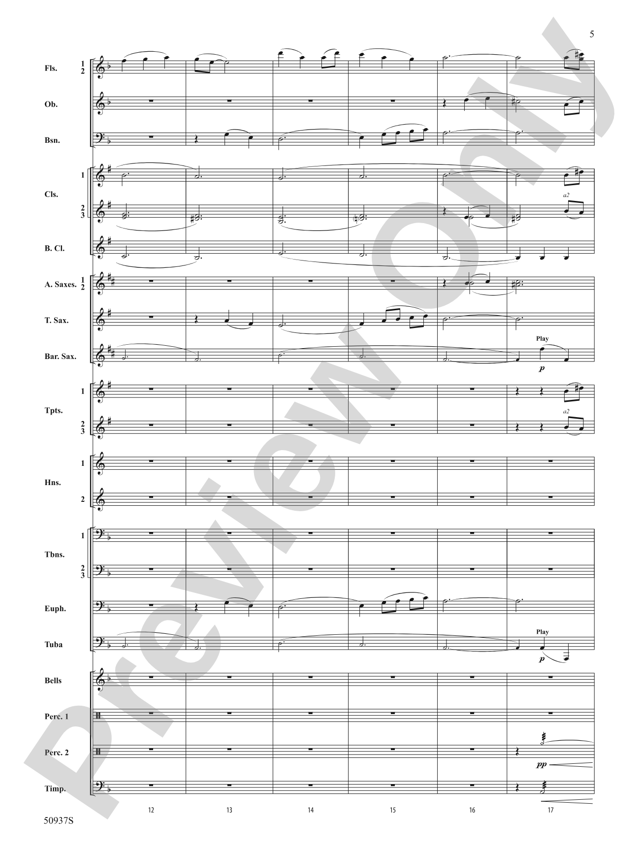 Waiting on Shore: Concert Band Conductor Score & Parts