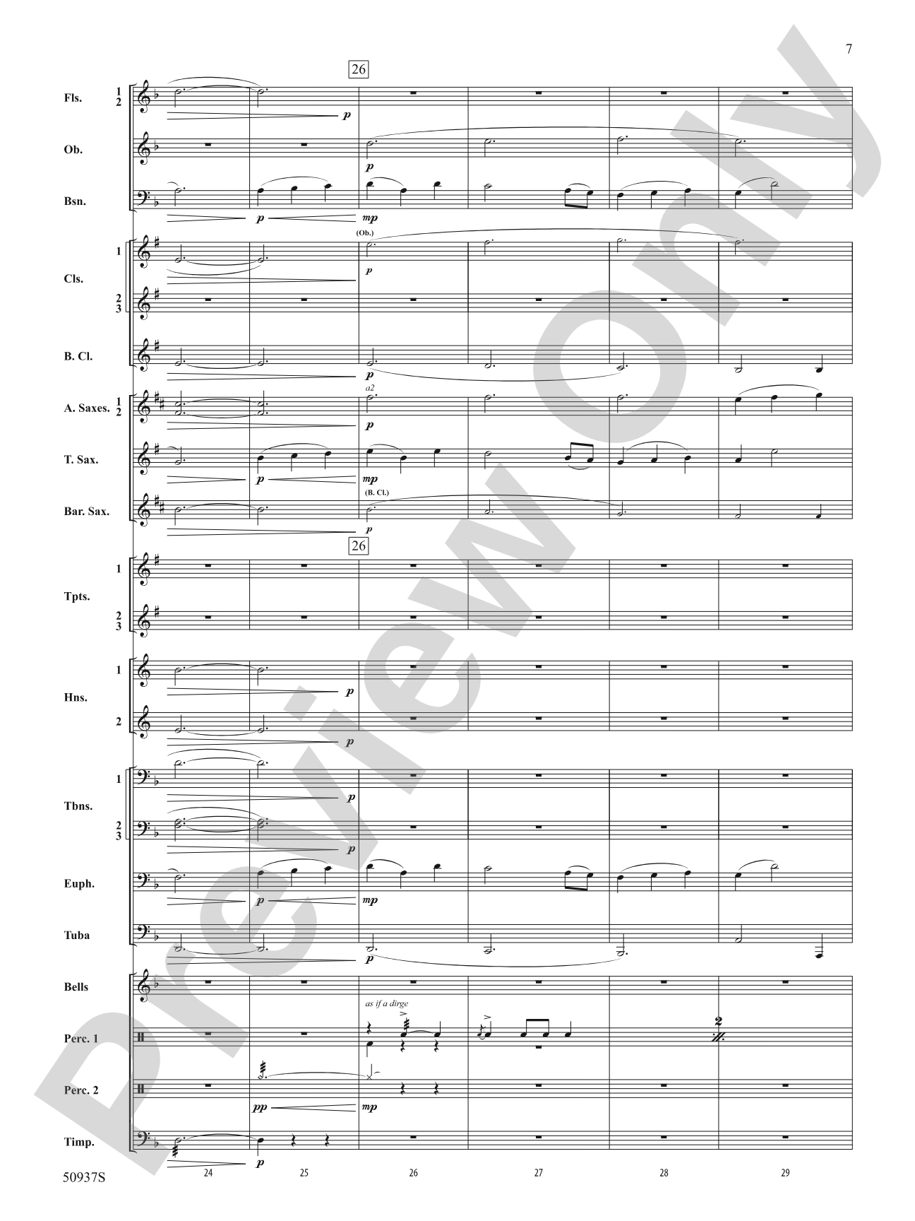 Waiting on Shore: Concert Band Conductor Score & Parts