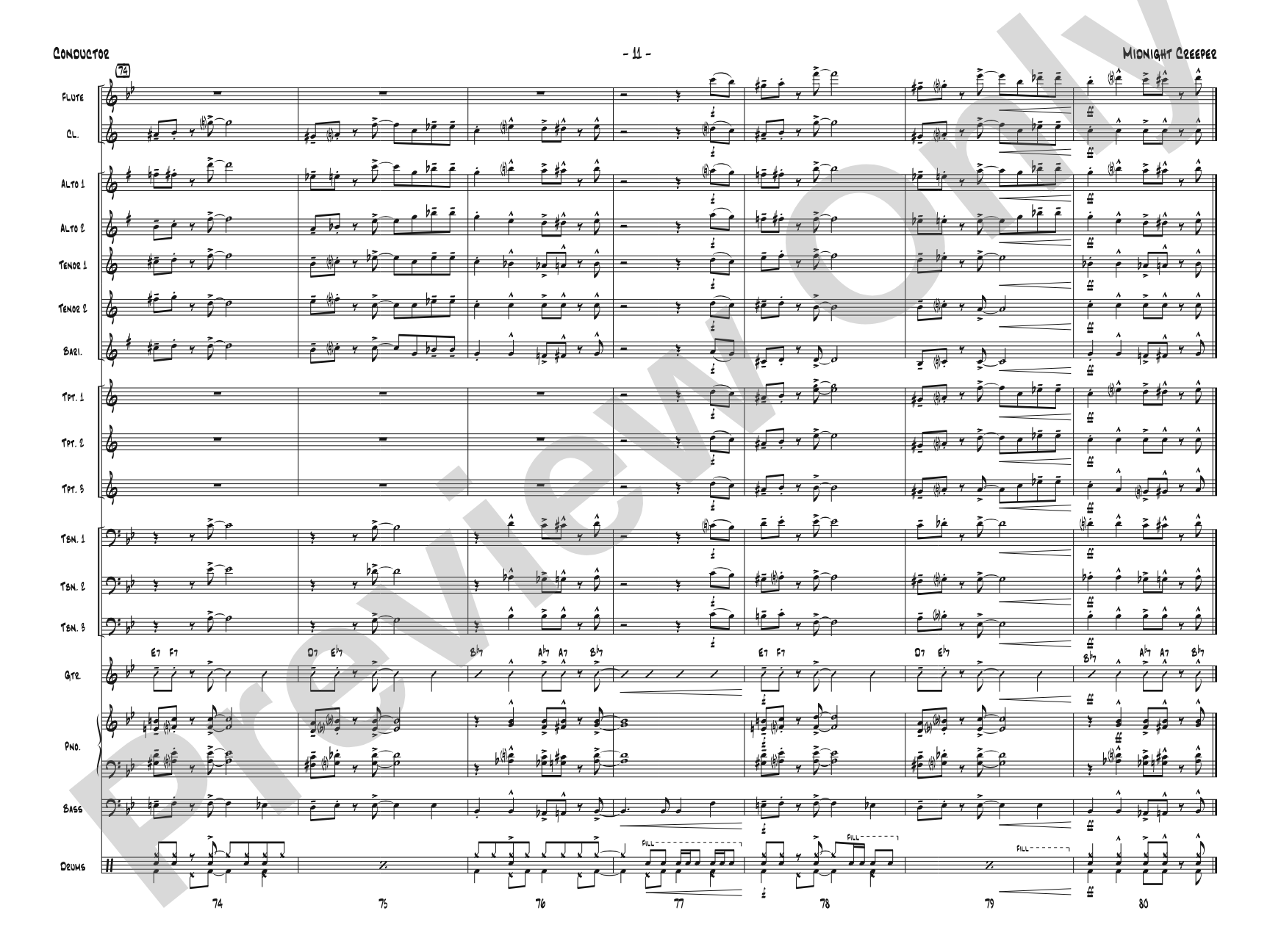 Midnight Creeper: Score