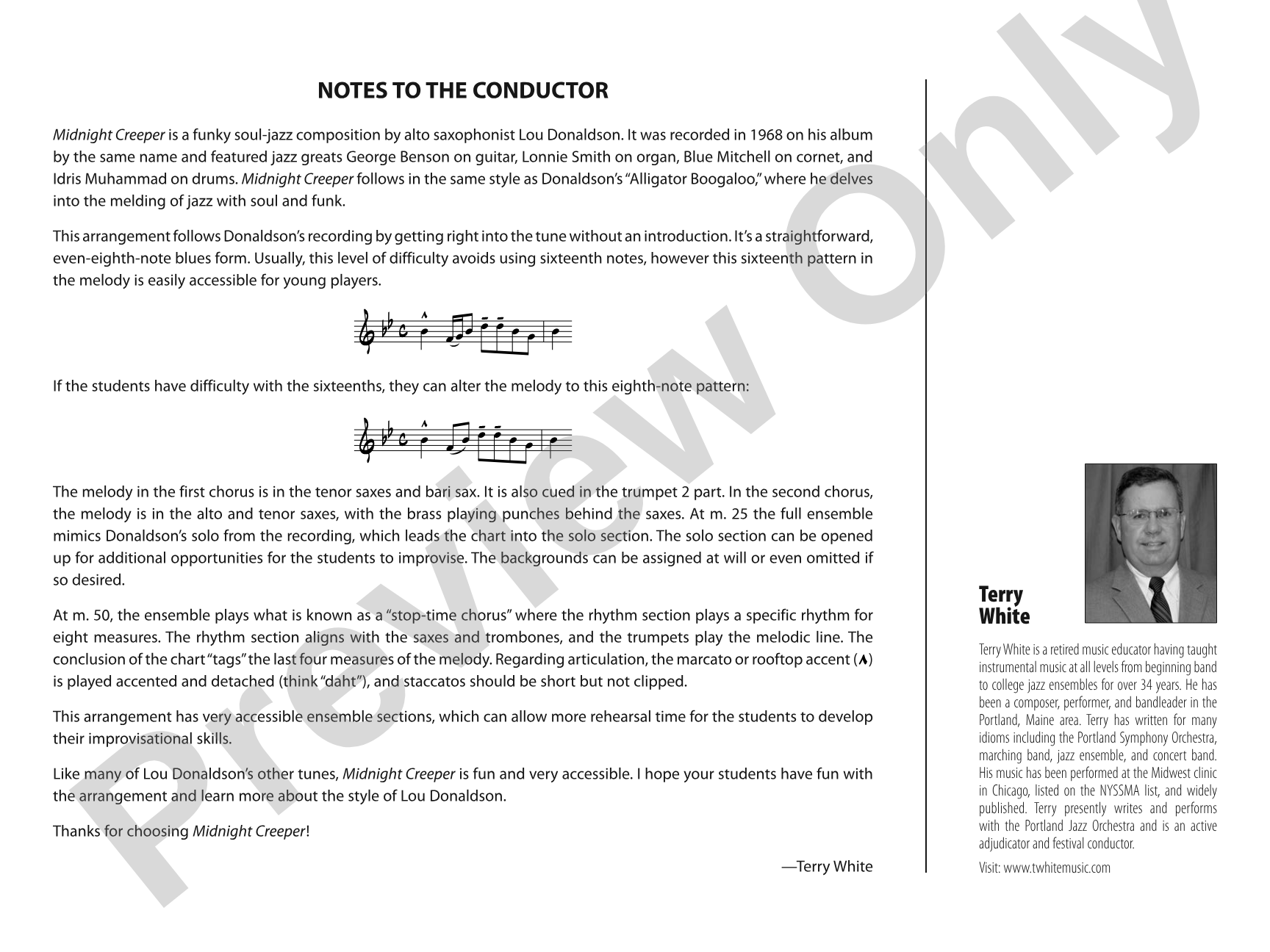 Midnight Creeper: Score