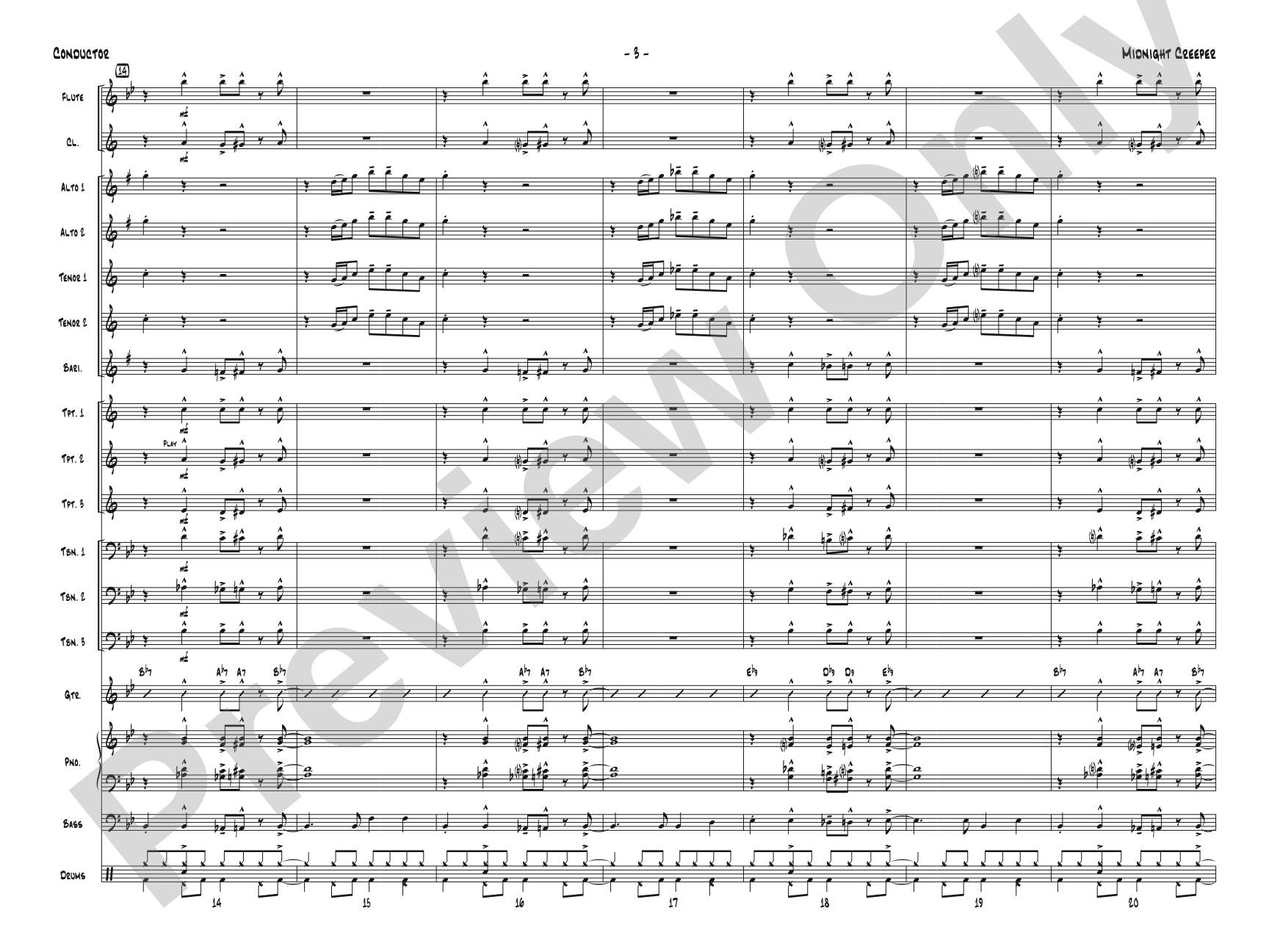 Midnight Creeper: Score