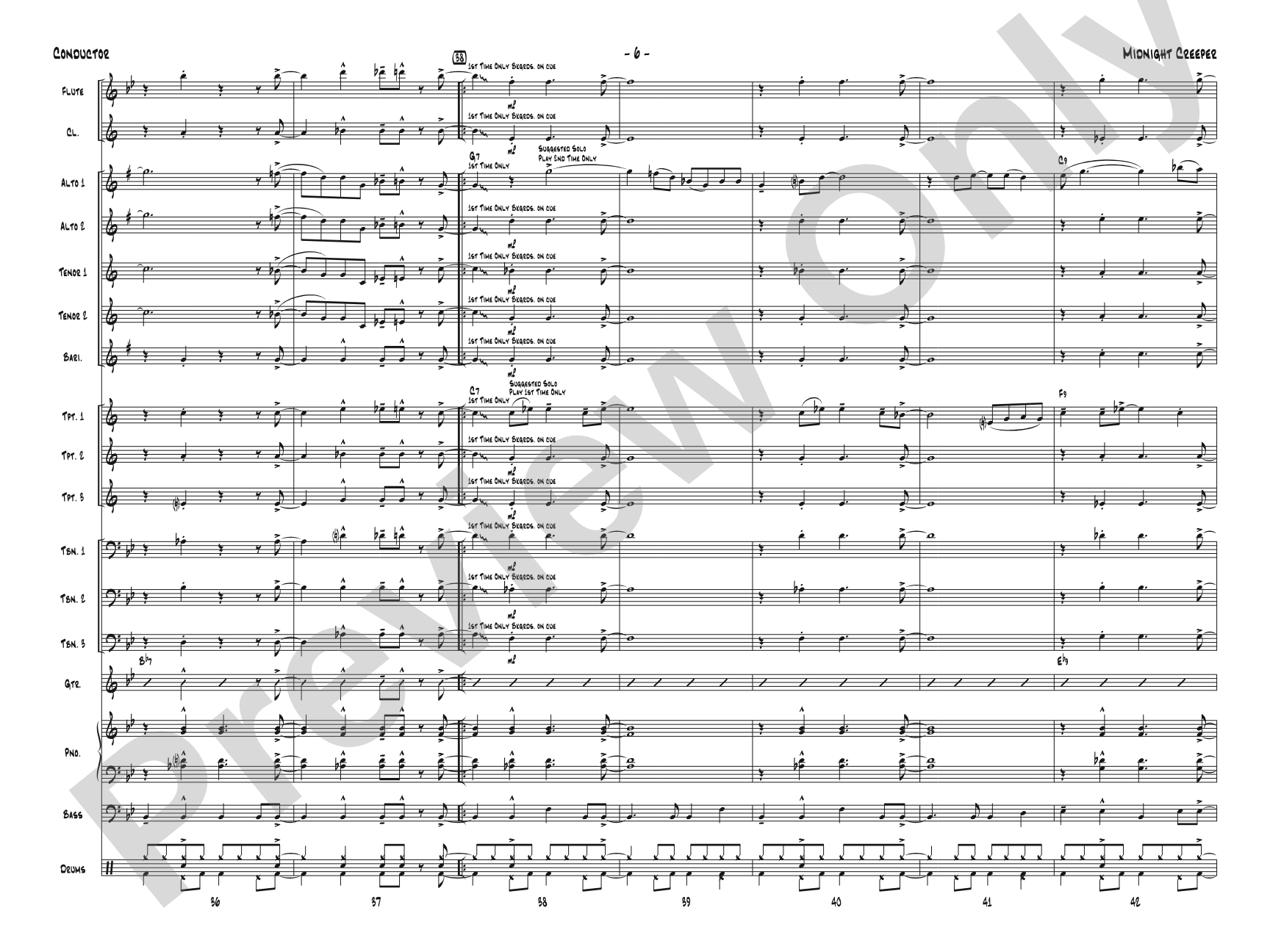 Midnight Creeper: Score