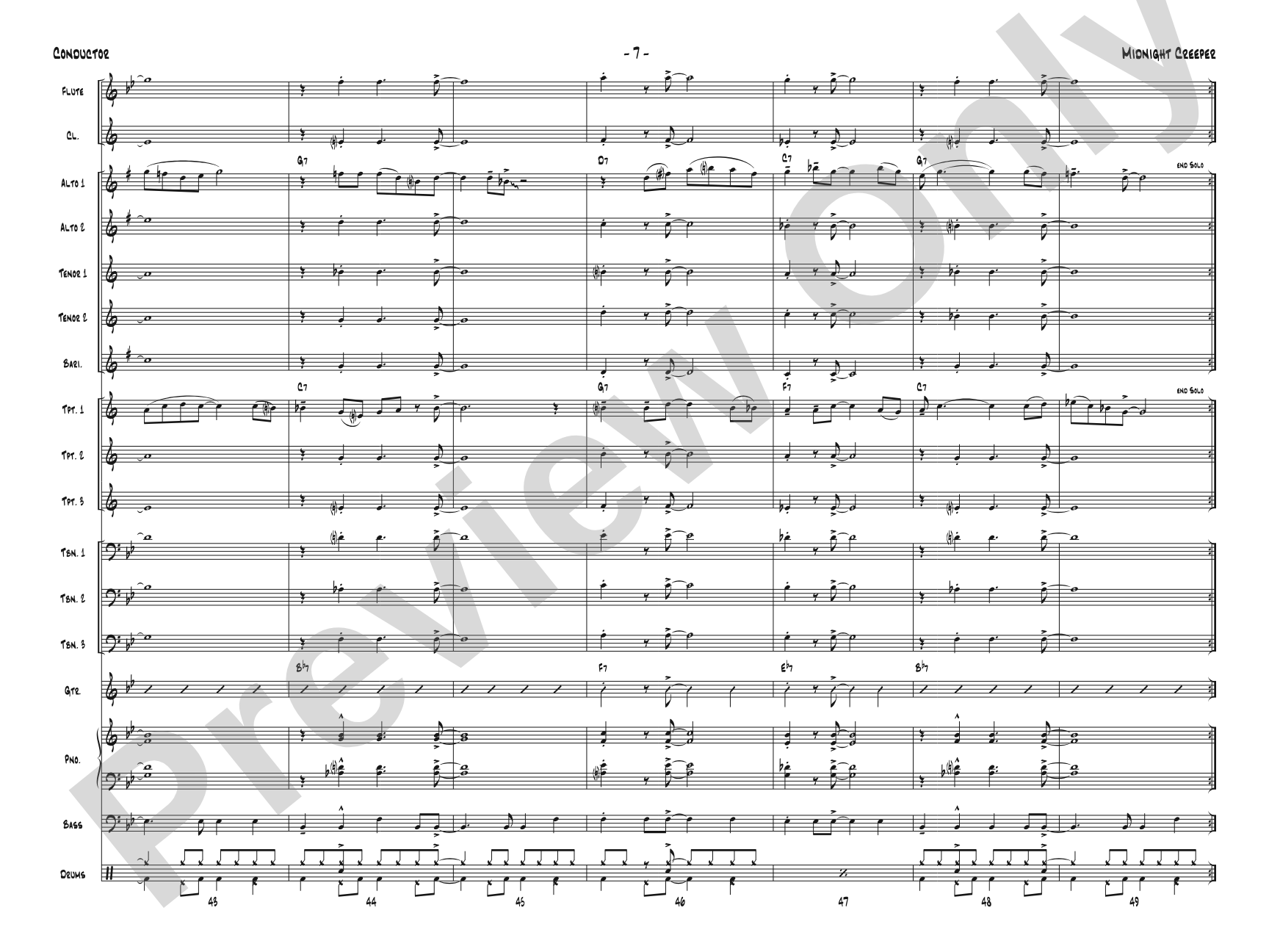 Midnight Creeper: Score