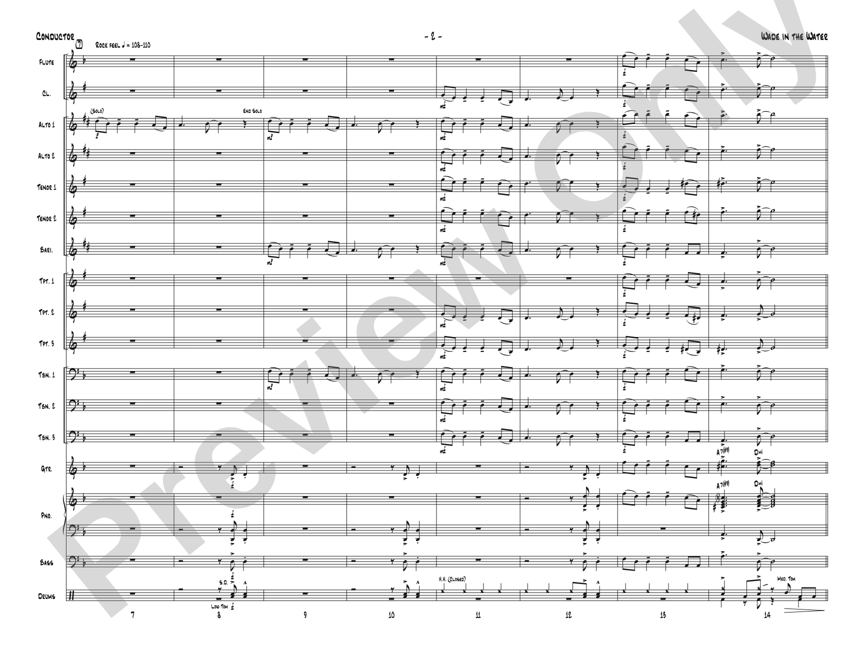 Wade in the Water: Jazz Ensemble Conductor Score & Parts
