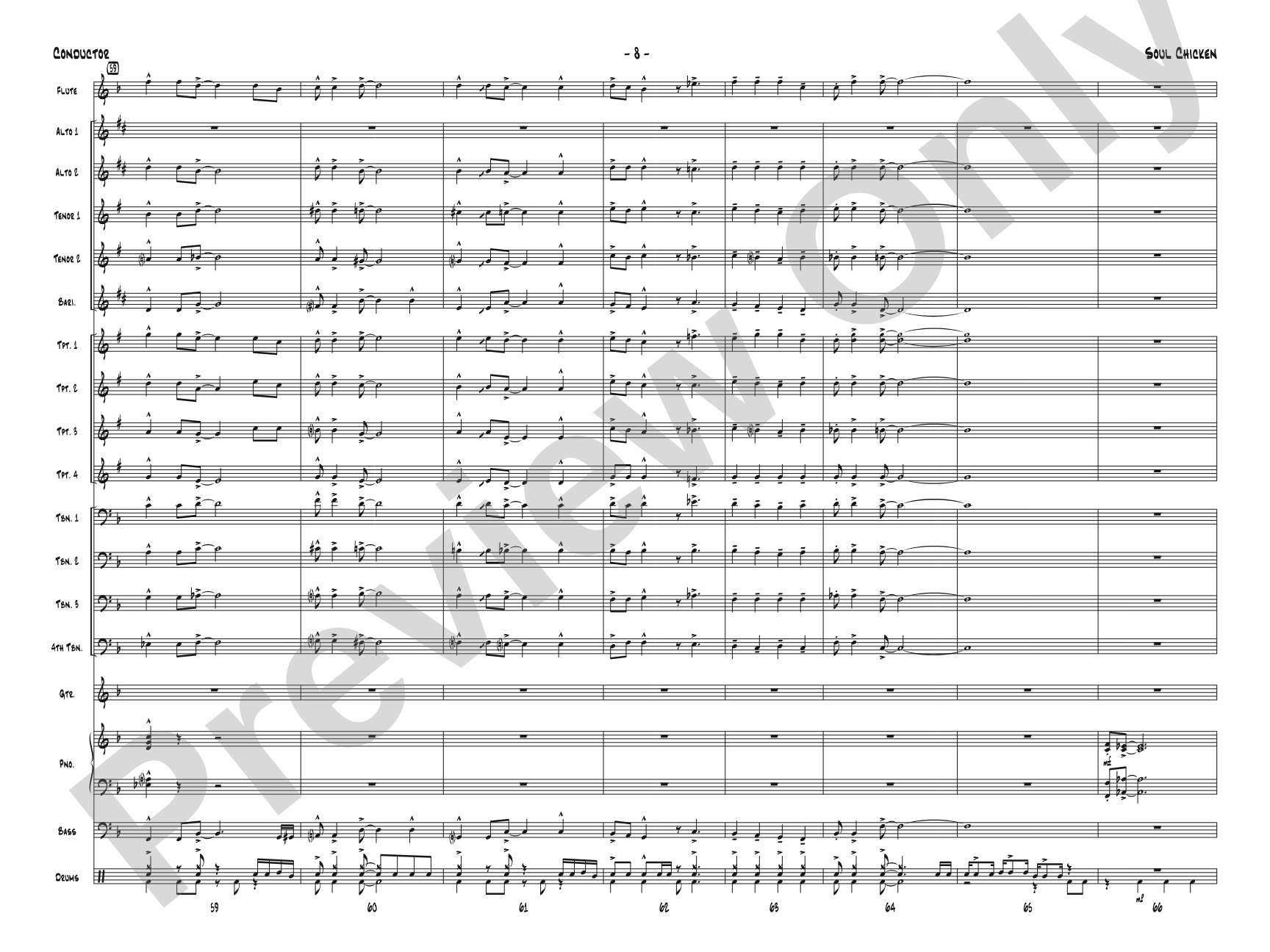 Soul Chicken: Jazz Ensemble Conductor Score & Parts