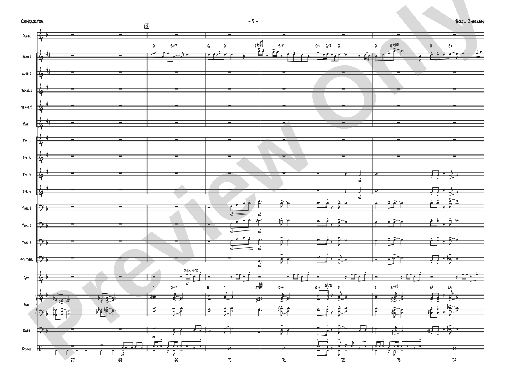 Soul Chicken: Jazz Ensemble Conductor Score & Parts