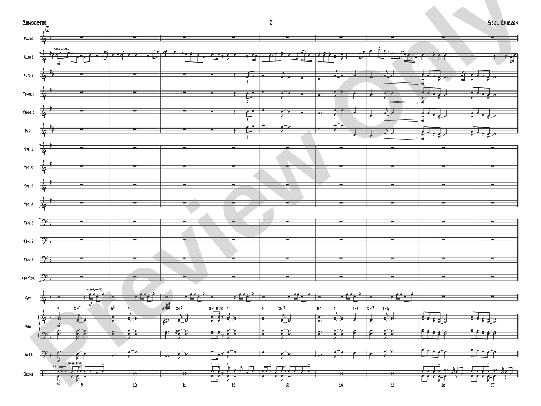 Soul Chicken: Jazz Ensemble Conductor Score & Parts