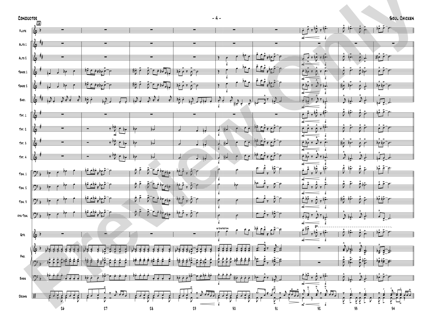 Soul Chicken: Jazz Ensemble Conductor Score & Parts