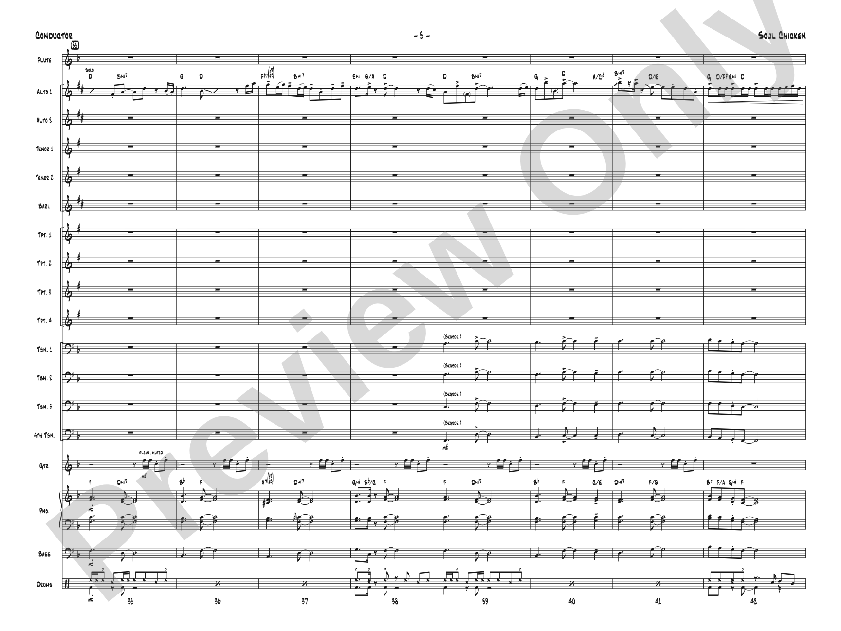 Soul Chicken: Jazz Ensemble Conductor Score & Parts
