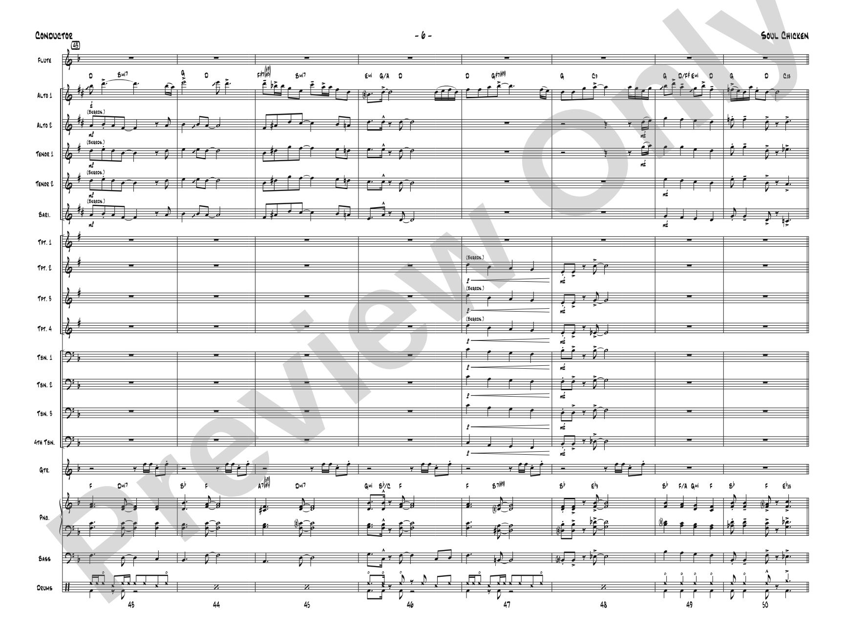 Soul Chicken: Jazz Ensemble Conductor Score & Parts