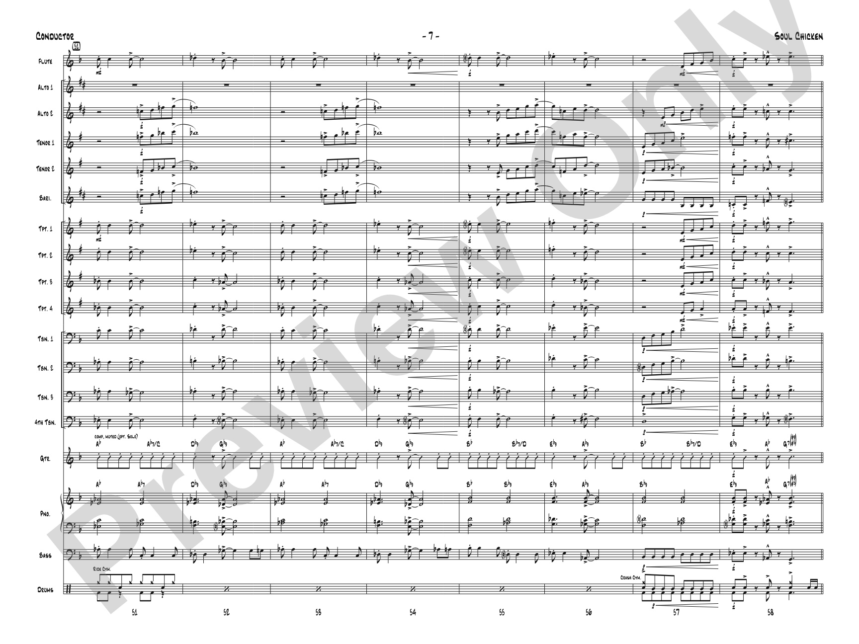 Soul Chicken: Jazz Ensemble Conductor Score & Parts