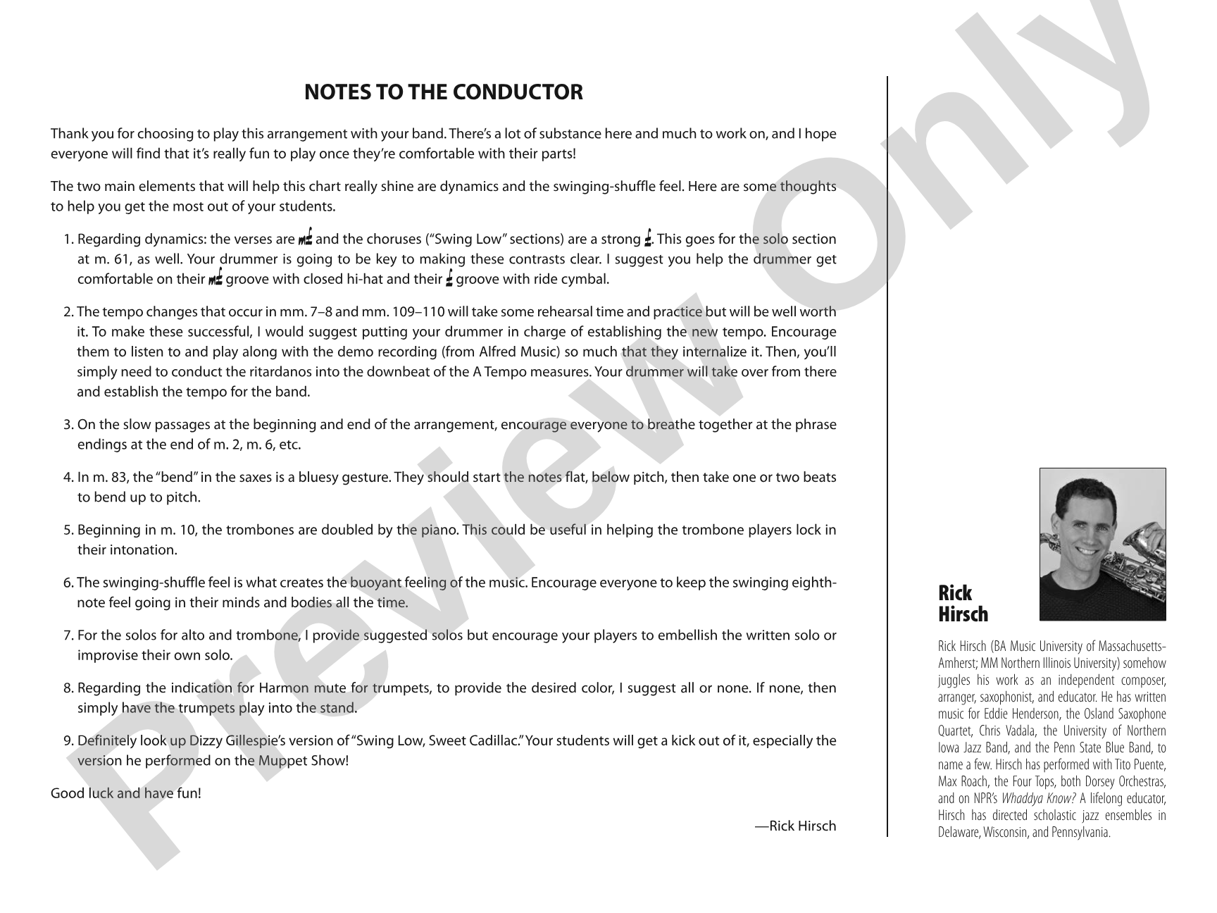 Swing Low, Sweet Chariot: Jazz Ensemble Conductor Score & Parts