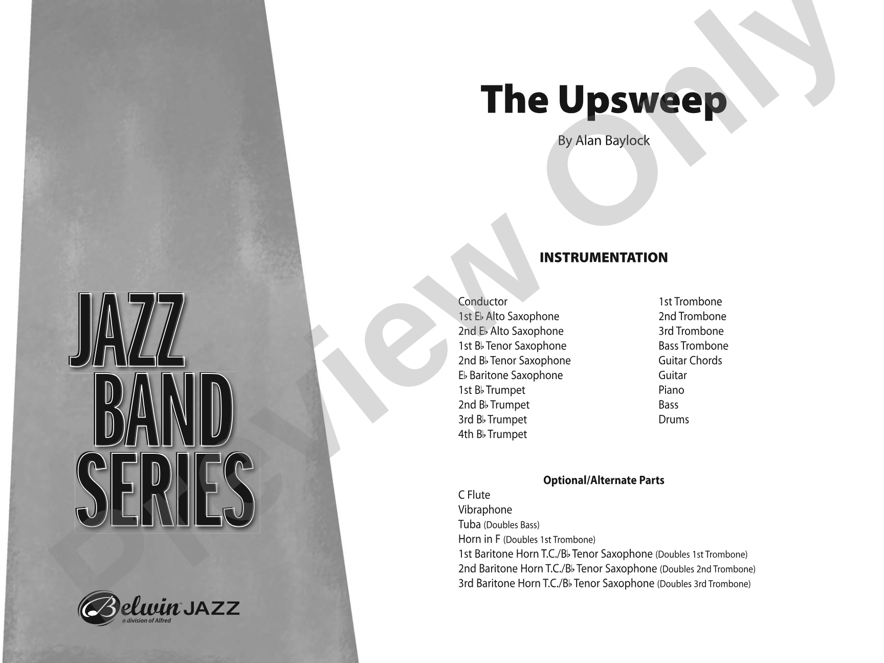 The Upsweep: Jazz Ensemble Conductor Score & Parts