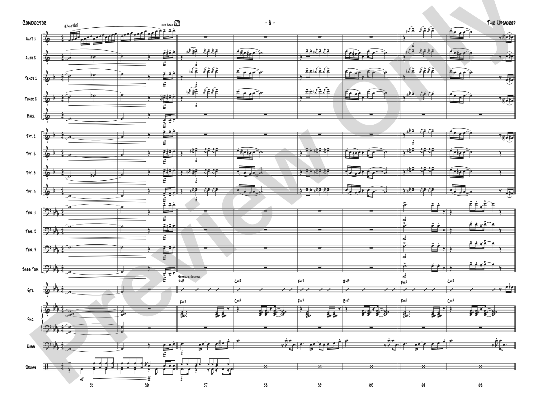 The Upsweep: Jazz Ensemble Conductor Score & Parts