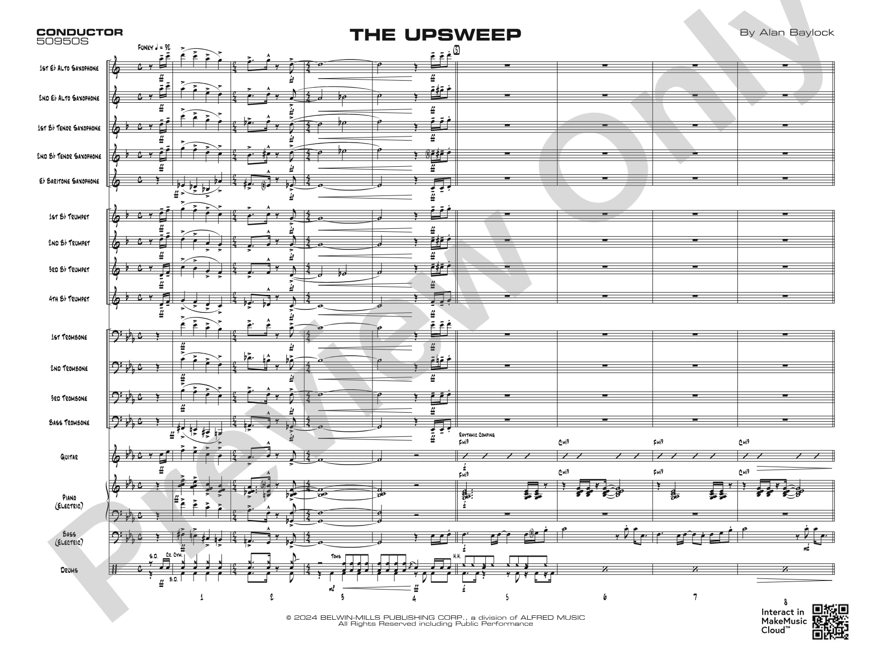 The Upsweep: Jazz Ensemble Conductor Score & Parts