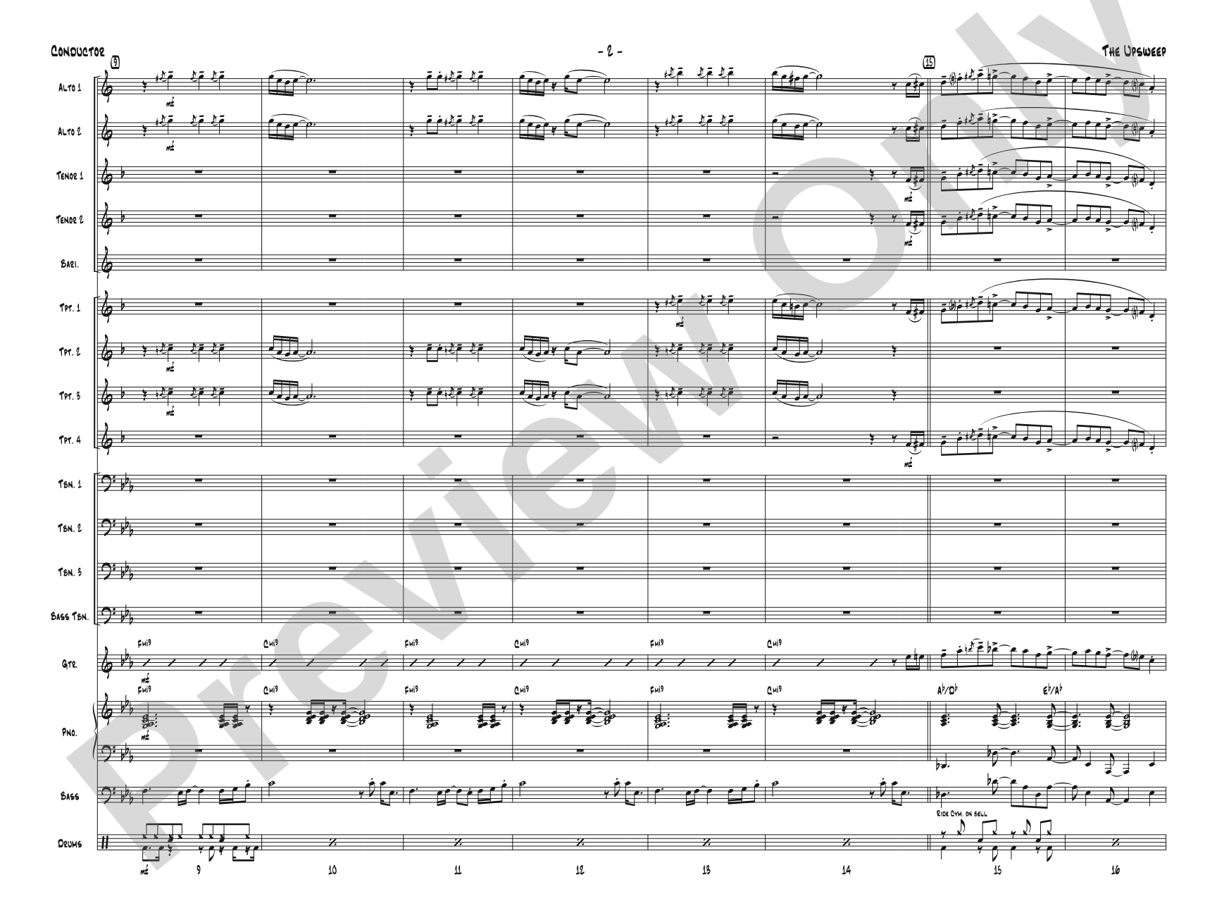 The Upsweep: Jazz Ensemble Conductor Score & Parts