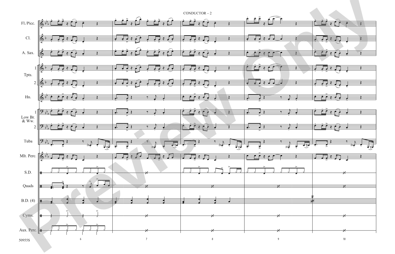 Dance the Night: Marching Band Conductor Score & Parts