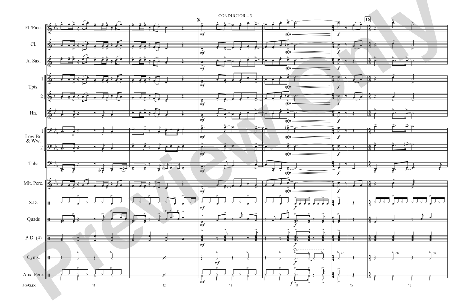Dance the Night: Marching Band Conductor Score & Parts