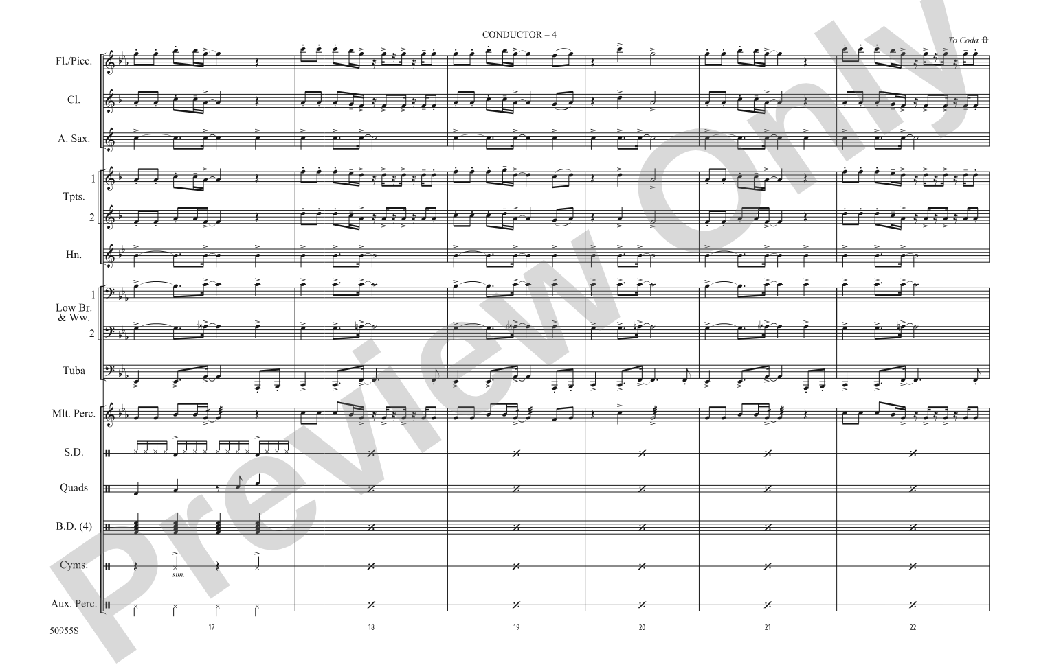 Dance the Night: Marching Band Conductor Score & Parts