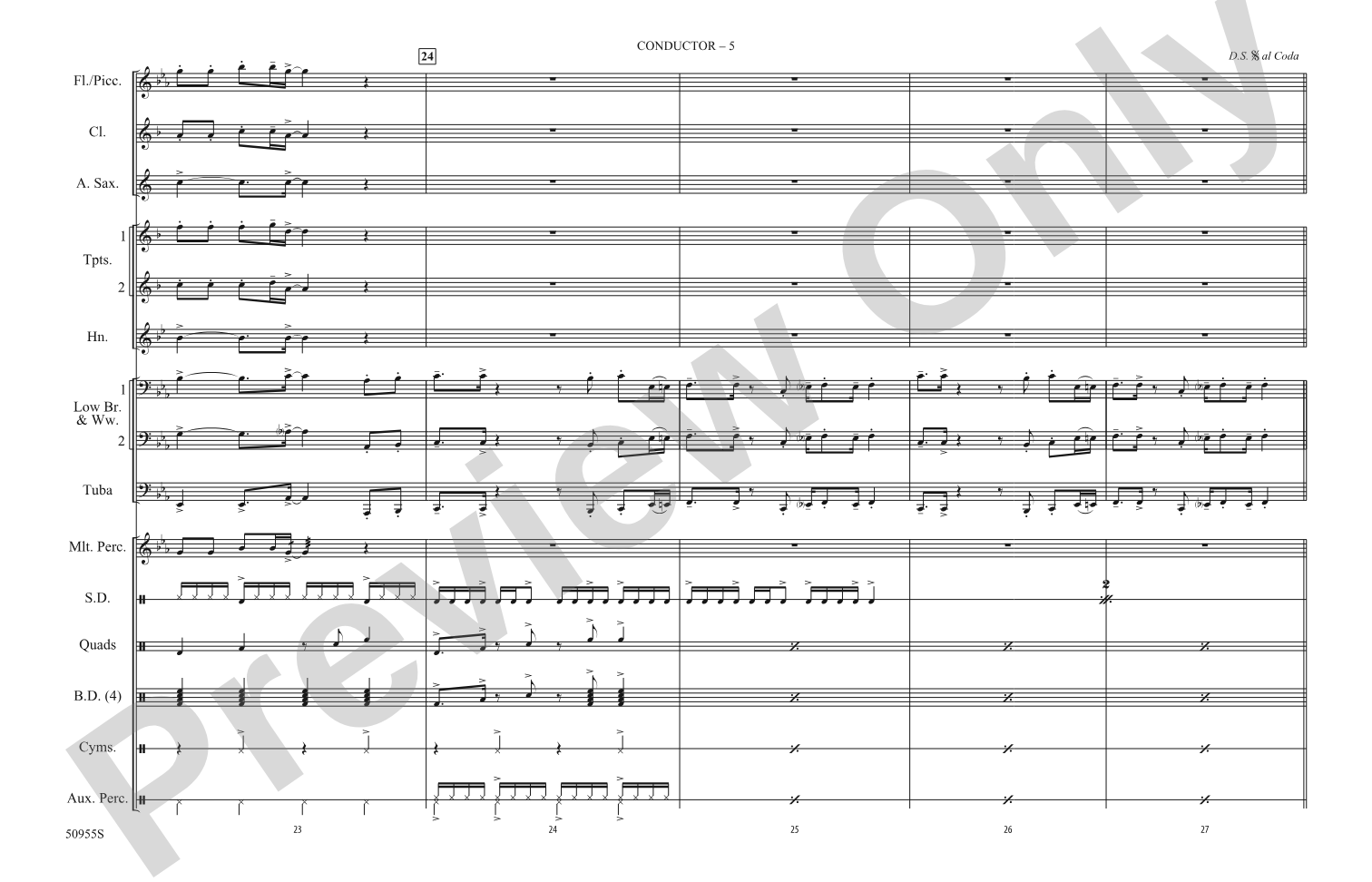 Dance the Night: Marching Band Conductor Score & Parts