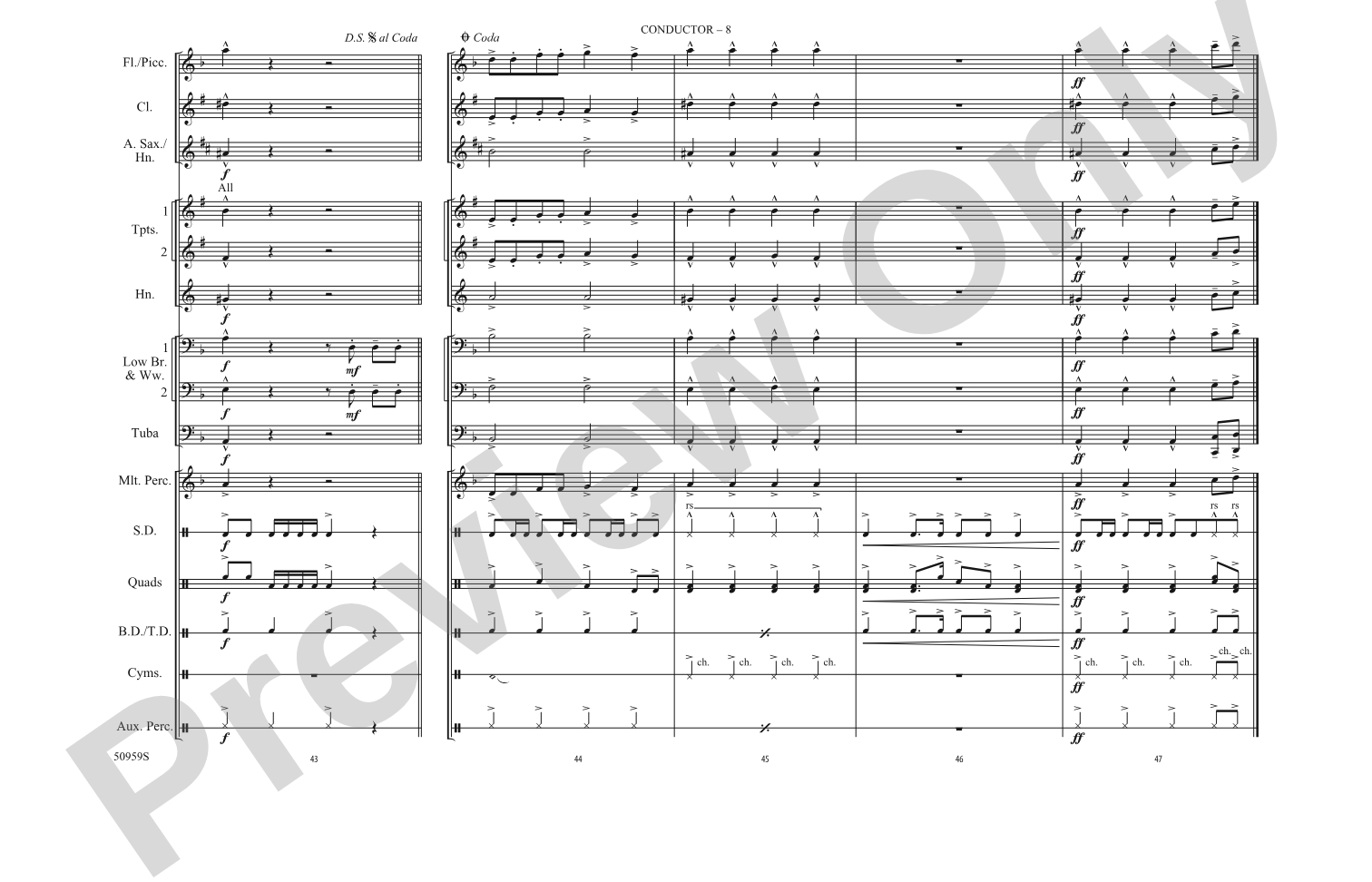 Choose Your Fighter: Marching Band Conductor Score & Parts