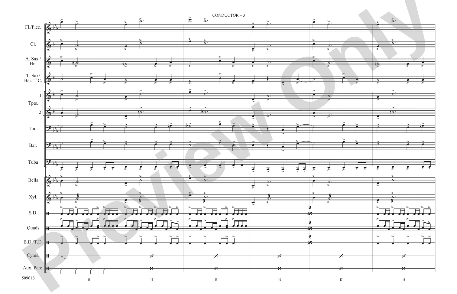 The Ecstasy of Gold: Marching Band Conductor Score & Parts