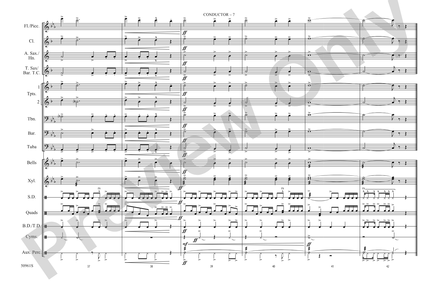 The Ecstasy of Gold: Marching Band Conductor Score & Parts