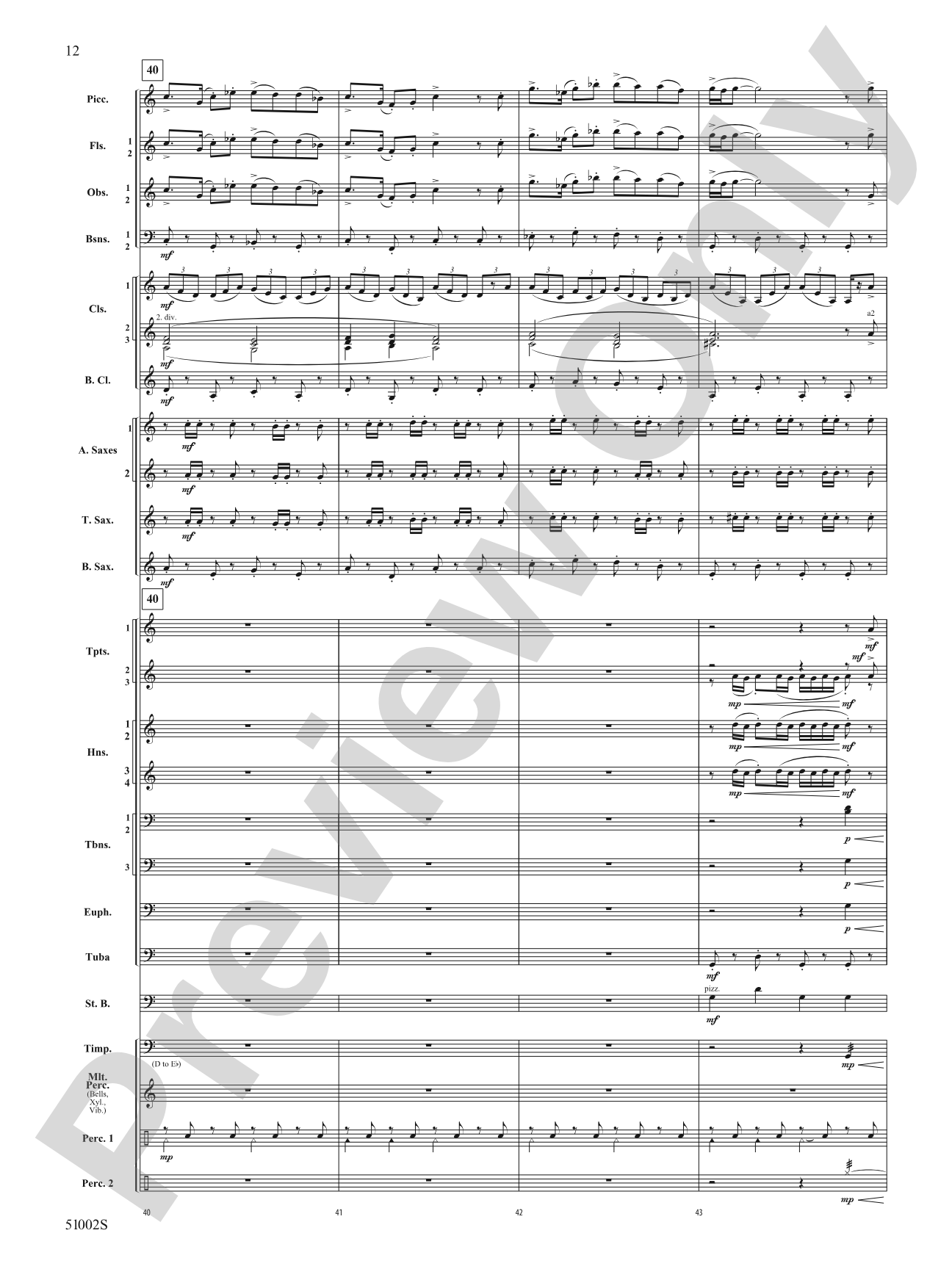 A Ship in the Mist: Concert Band Conductor Score & Parts