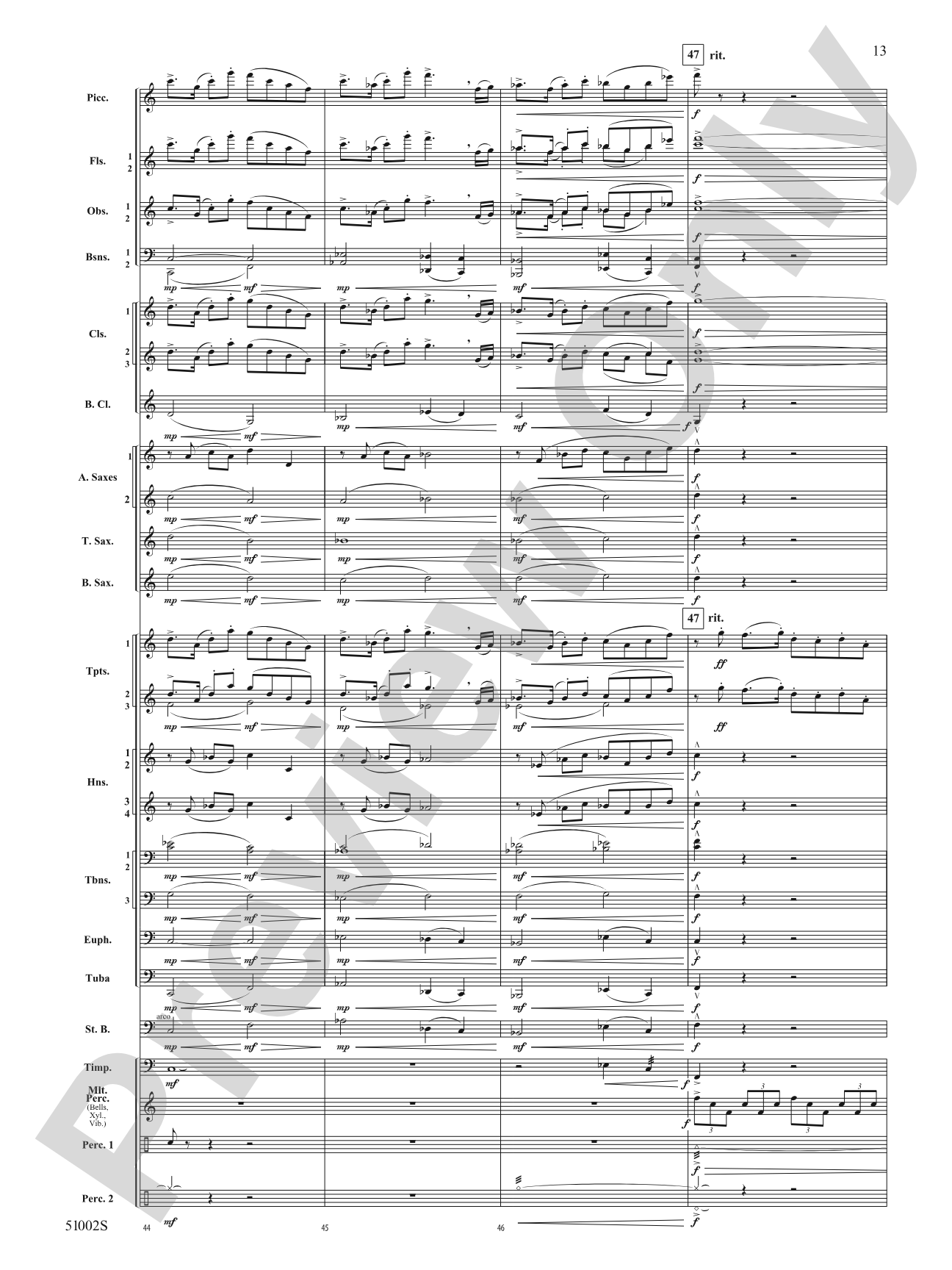 A Ship in the Mist: Concert Band Conductor Score & Parts