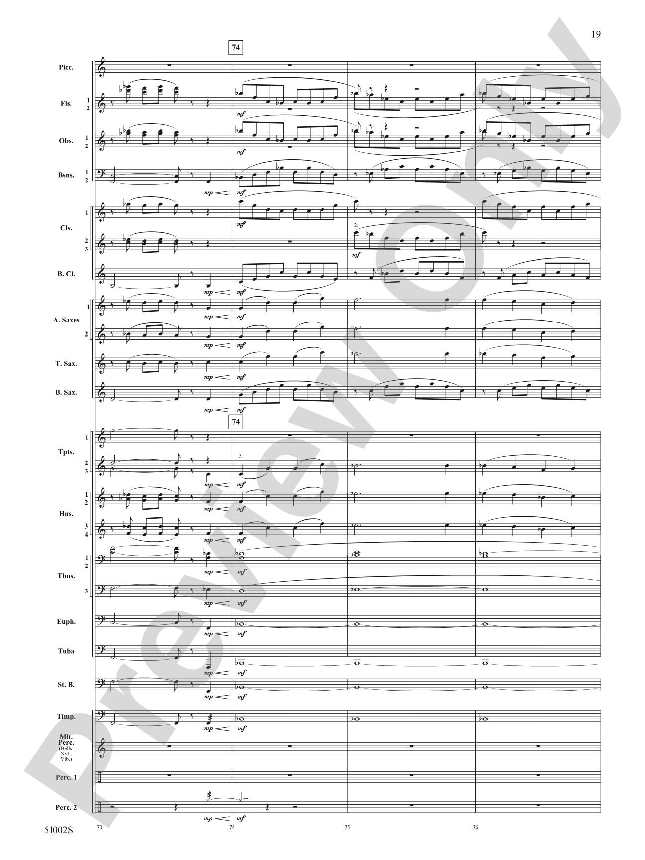 A Ship in the Mist: Concert Band Conductor Score & Parts
