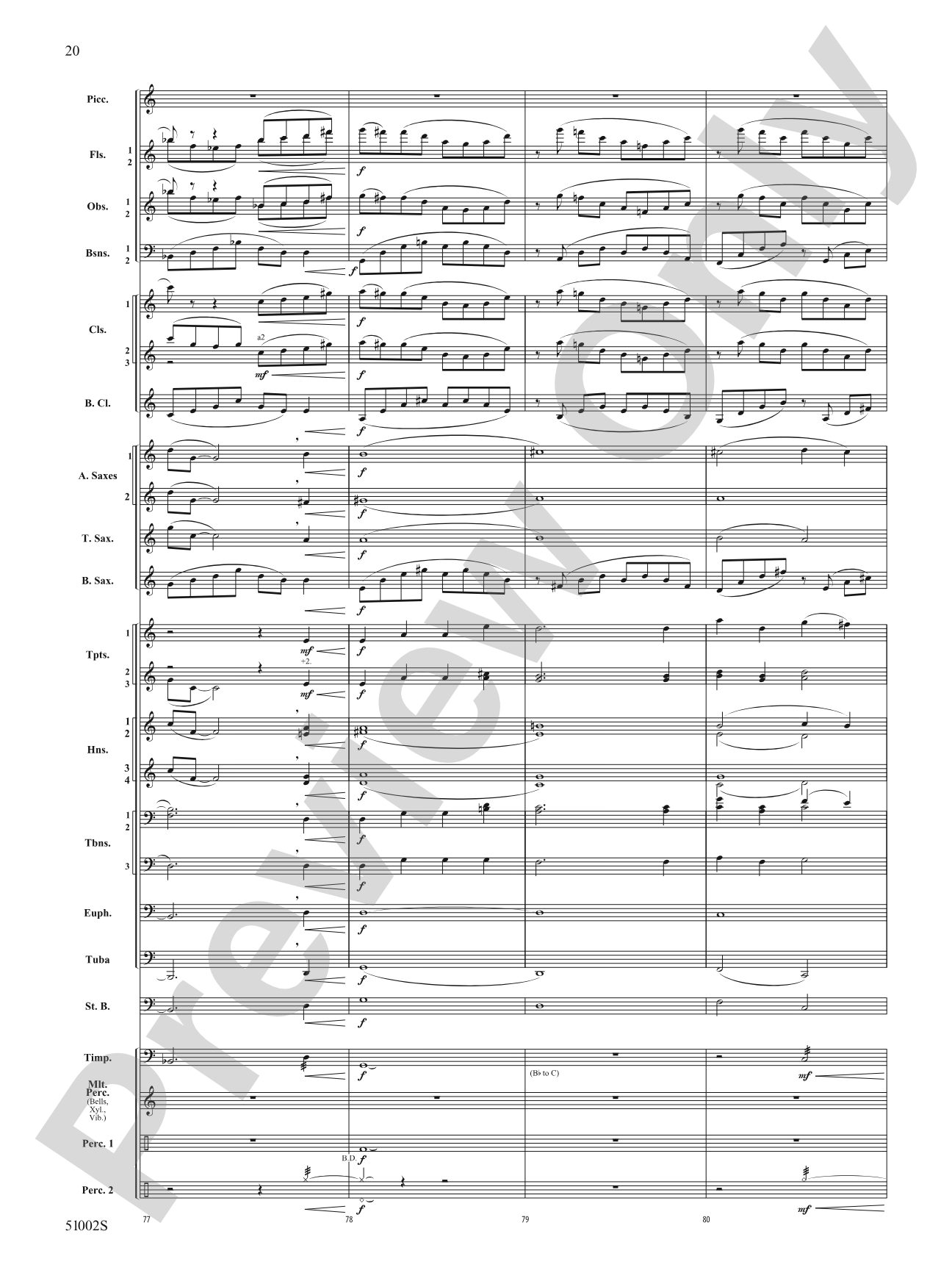 A Ship in the Mist: Concert Band Conductor Score & Parts