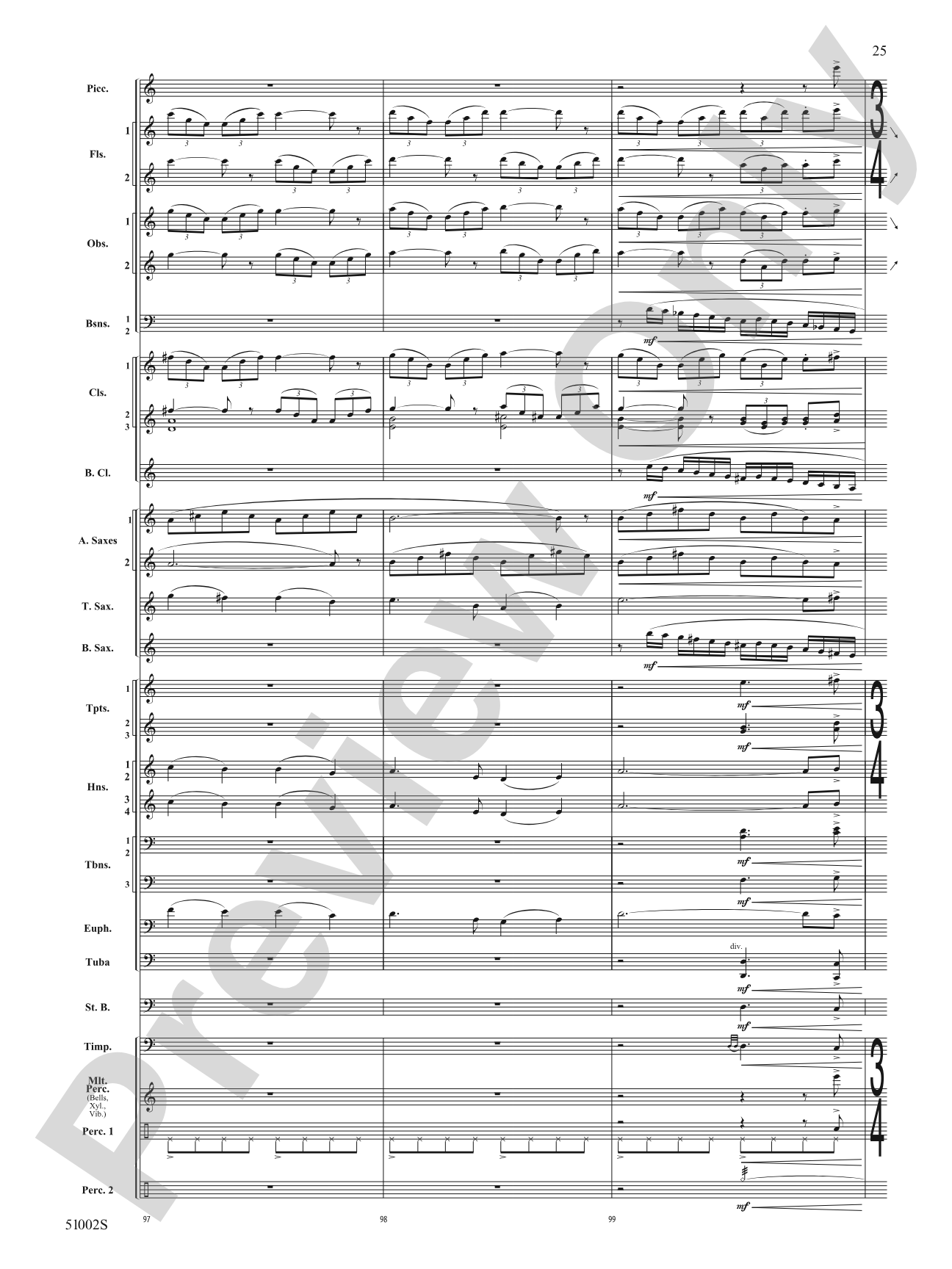 A Ship in the Mist: Concert Band Conductor Score & Parts