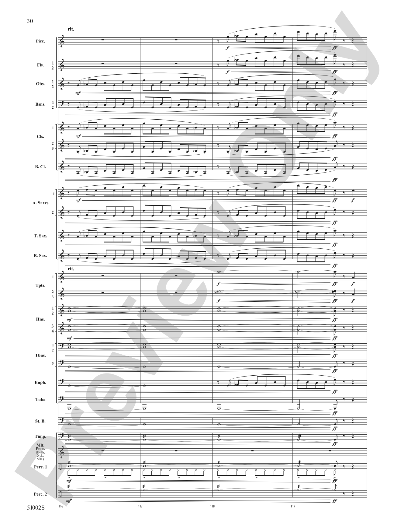 A Ship in the Mist: Concert Band Conductor Score & Parts