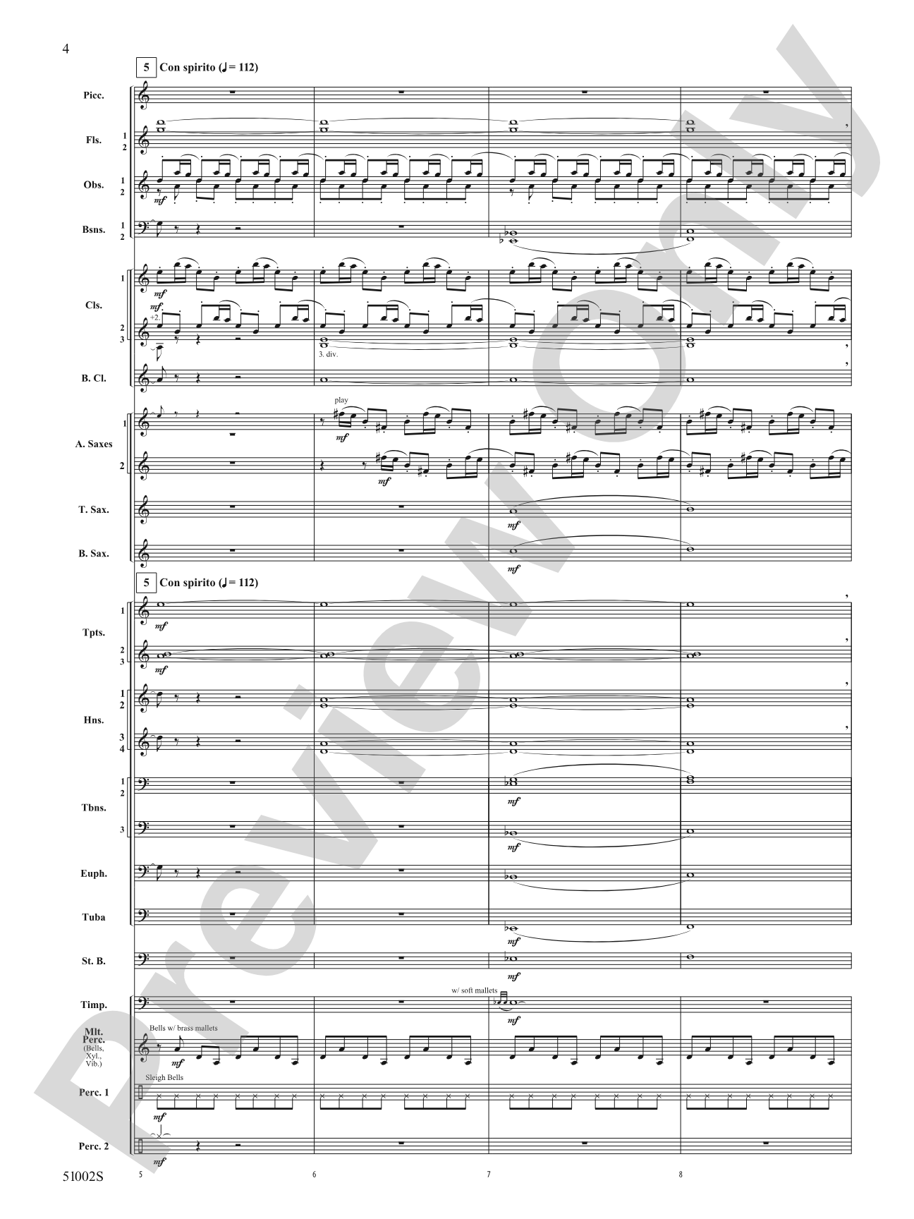 A Ship in the Mist: Concert Band Conductor Score & Parts