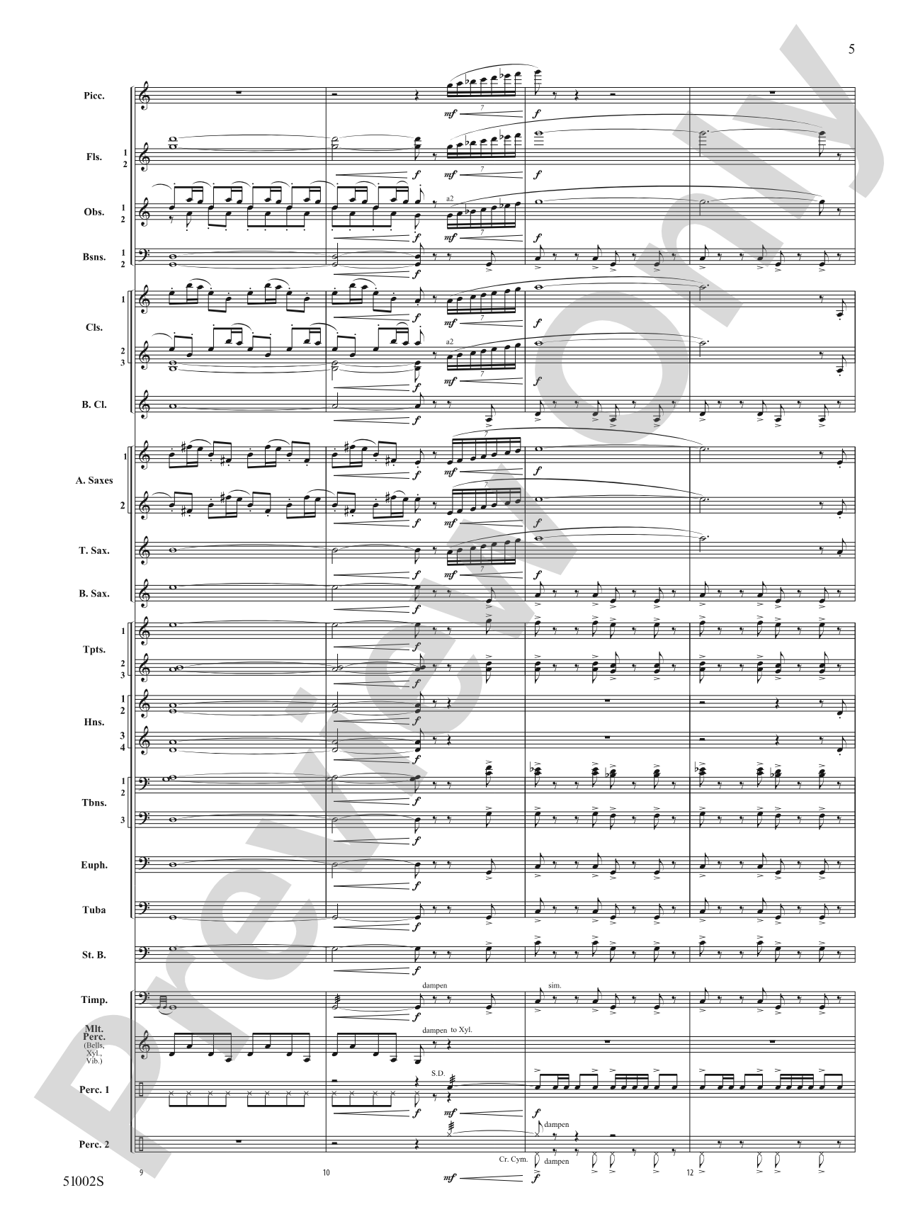 A Ship in the Mist: Concert Band Conductor Score & Parts