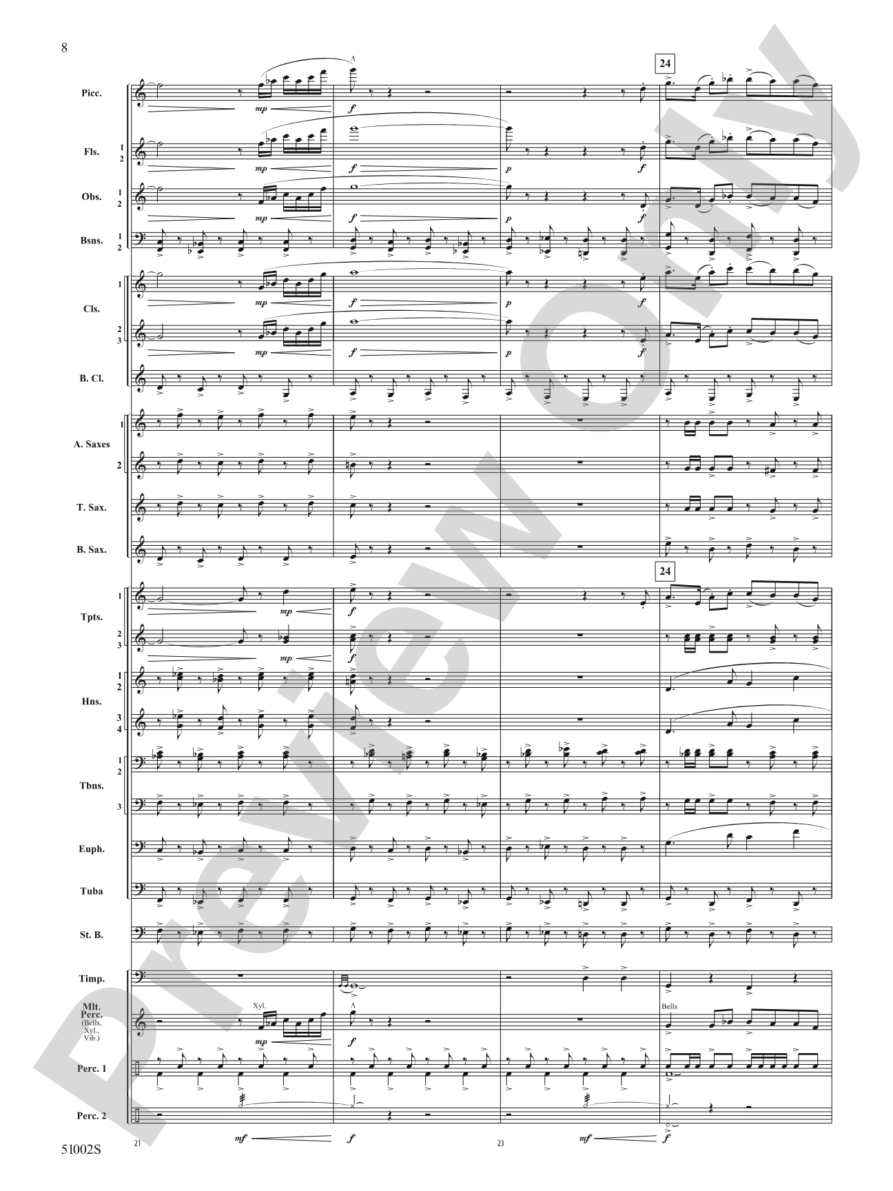 A Ship in the Mist: Concert Band Conductor Score & Parts