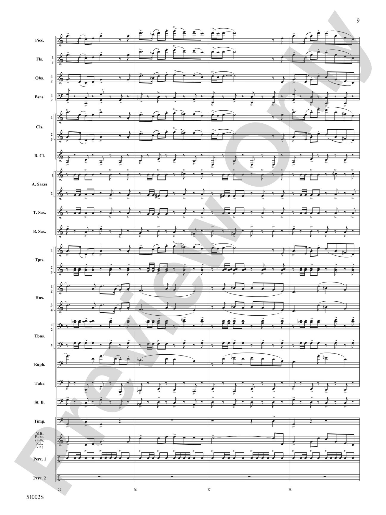 A Ship in the Mist: Concert Band Conductor Score & Parts