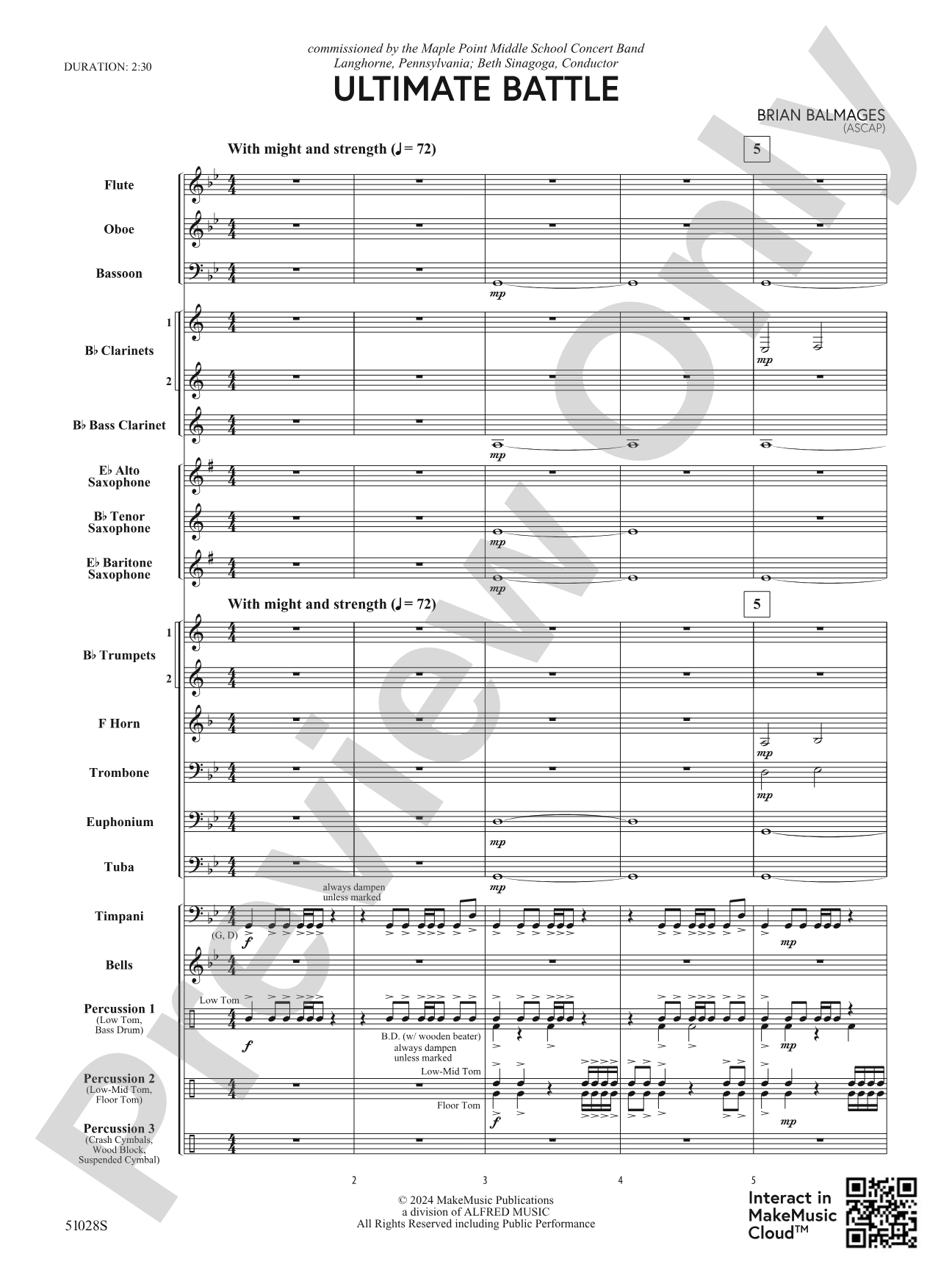 Ultimate Battle: Concert Band Conductor Score & Parts